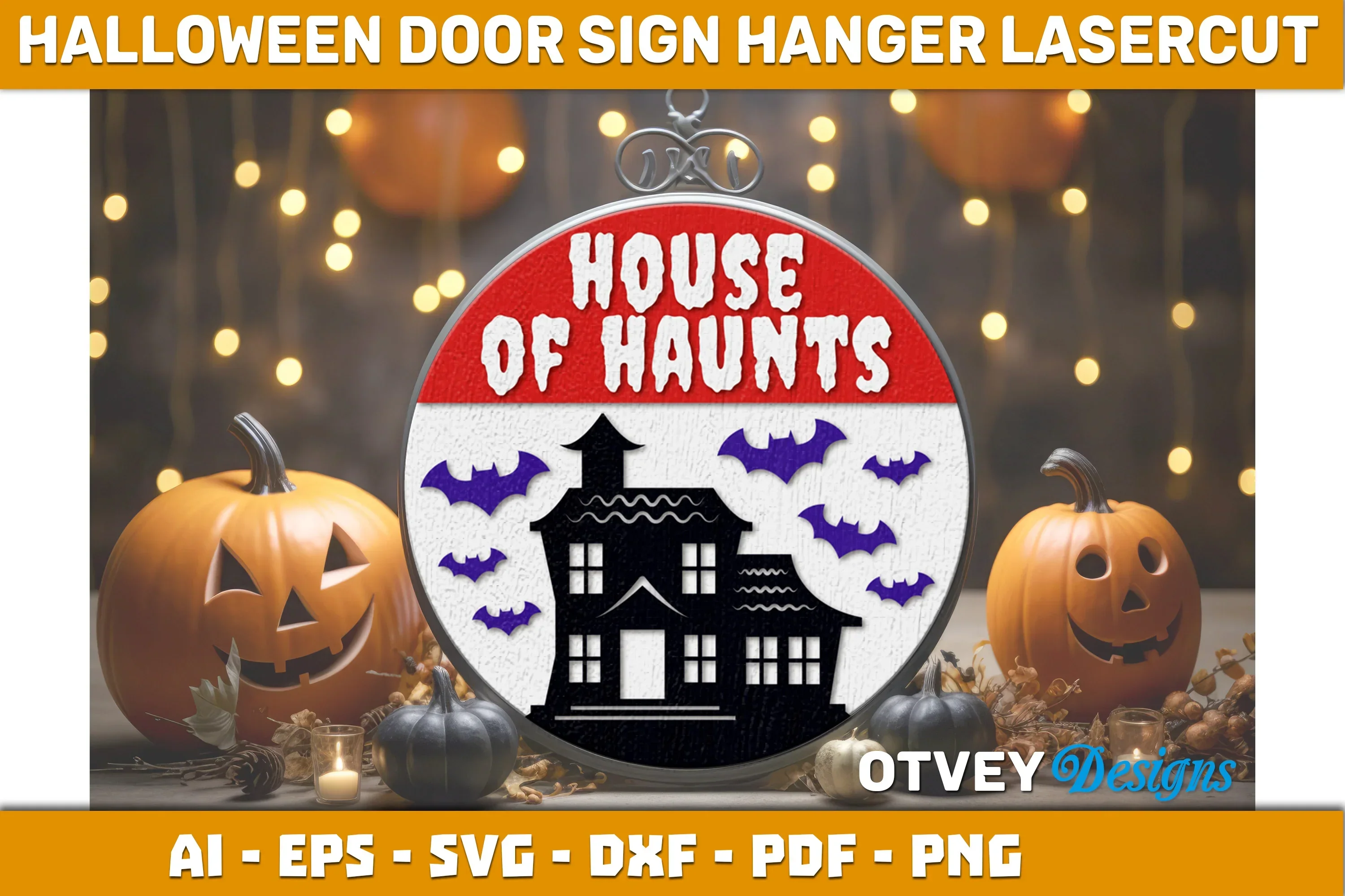 Halloween Door Hanger Sign SVG Bundle