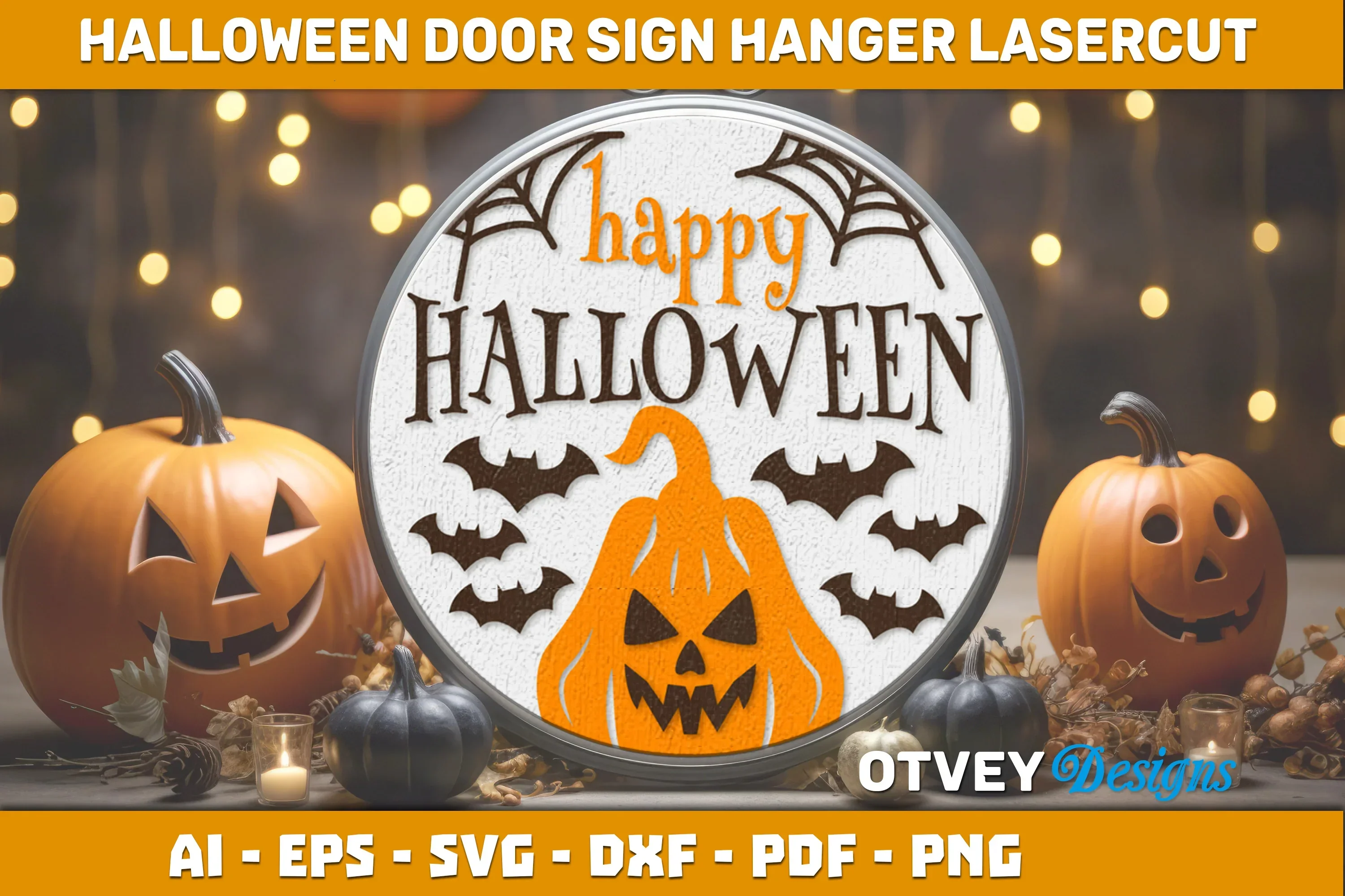 Halloween Door Hanger Sign SVG Bundle