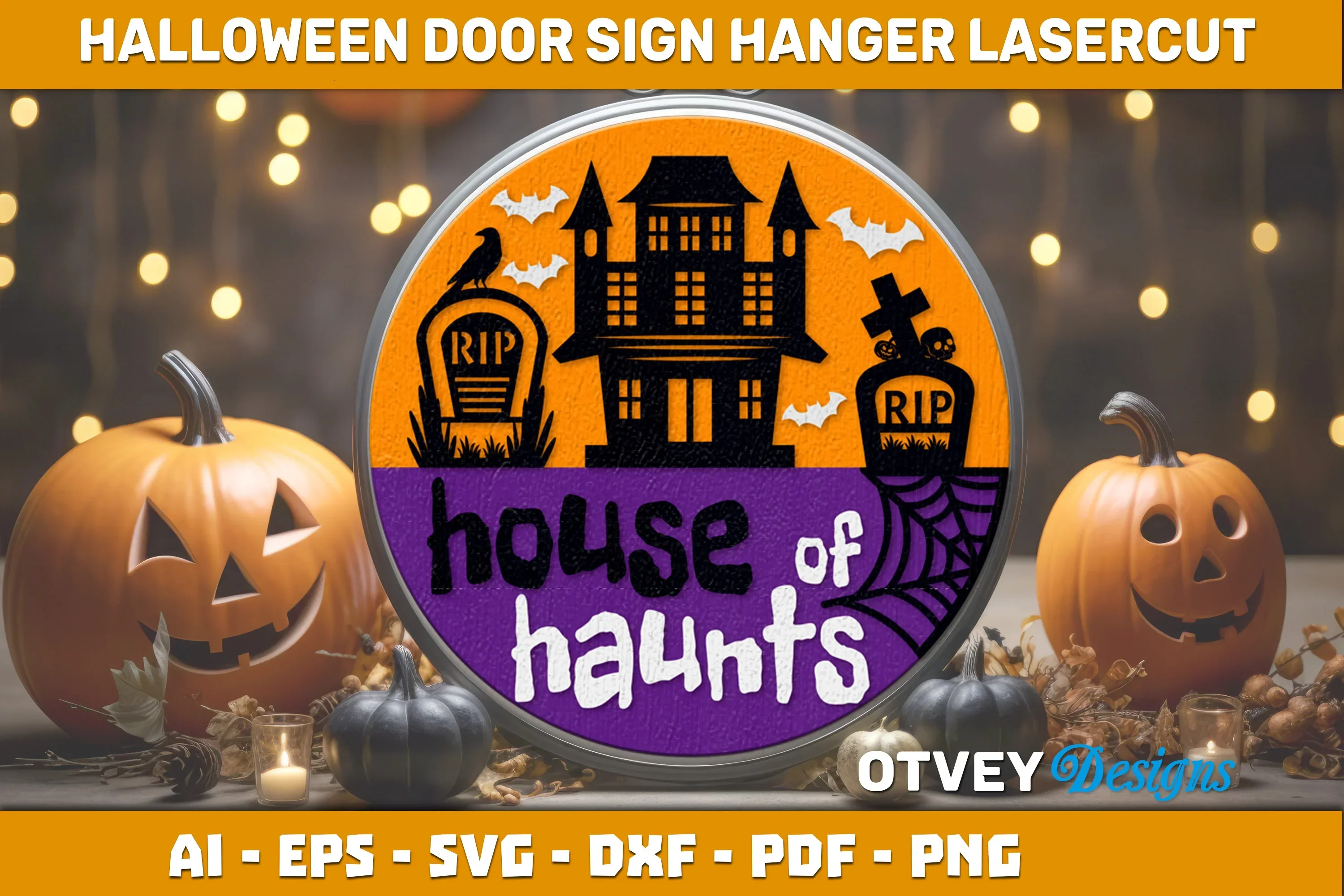 Halloween Door Hanger Sign SVG Bundle