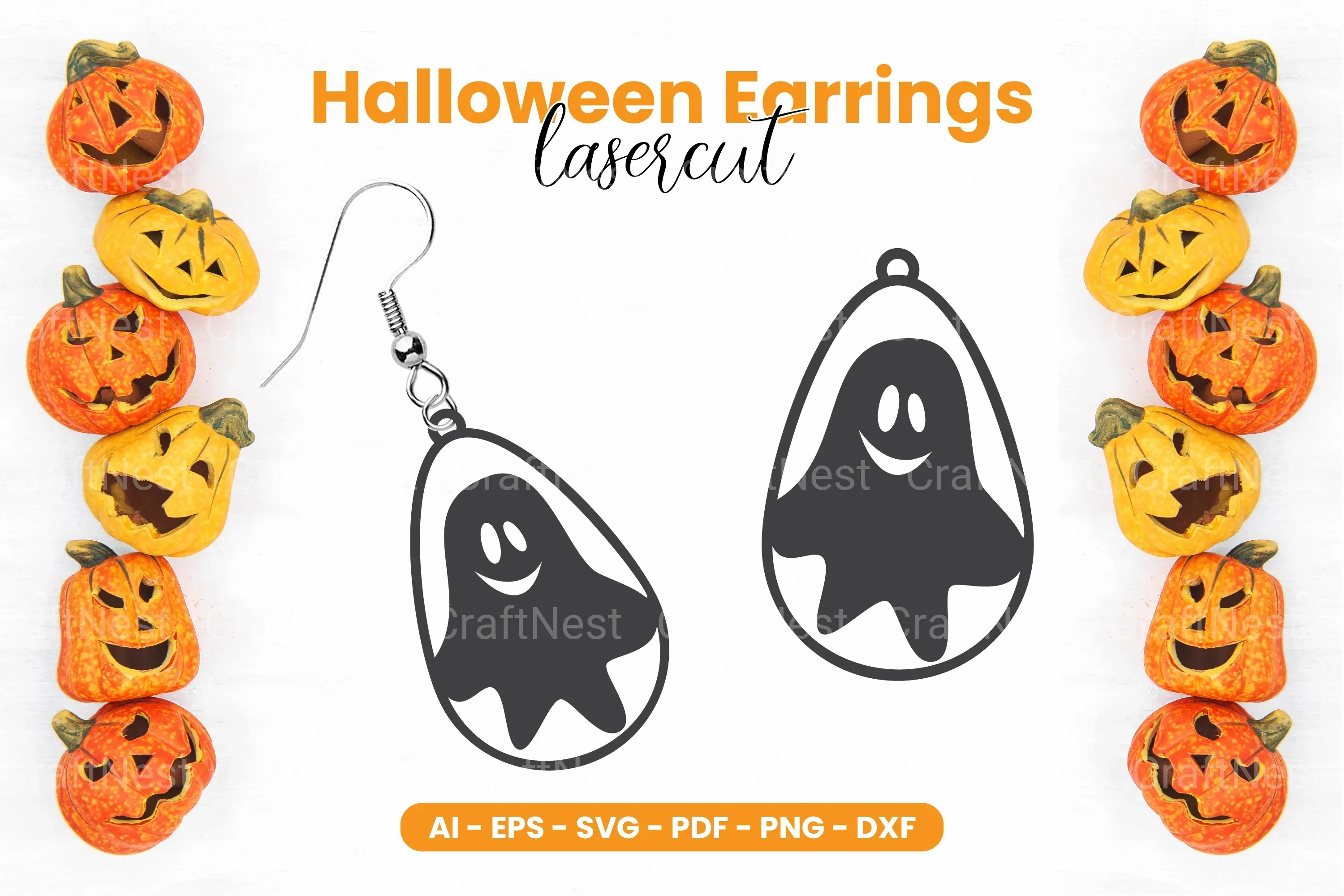 Halloween Earring Laser Cut SVG Bundle