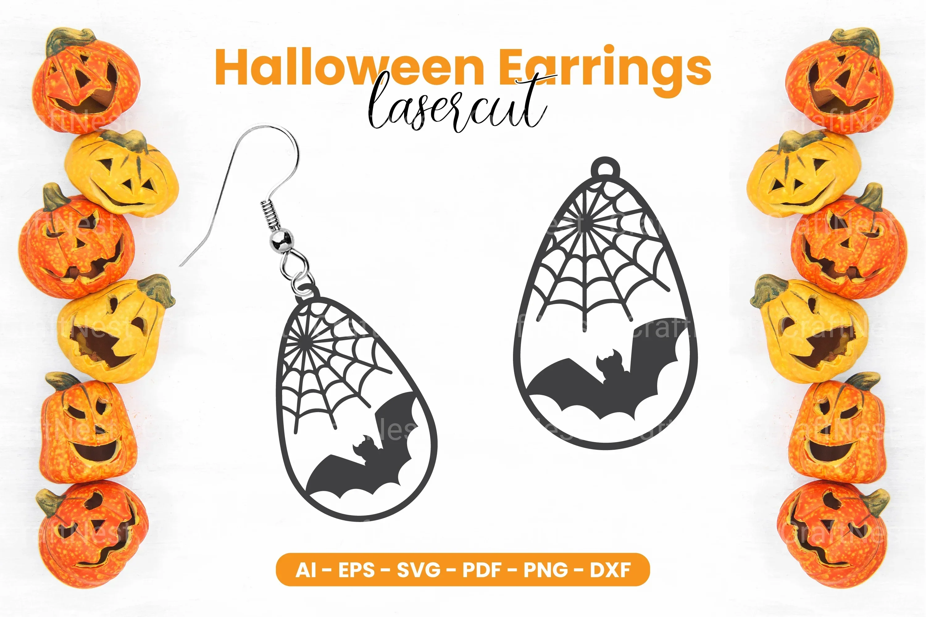 Halloween Earring Laser Cut SVG Bundle
