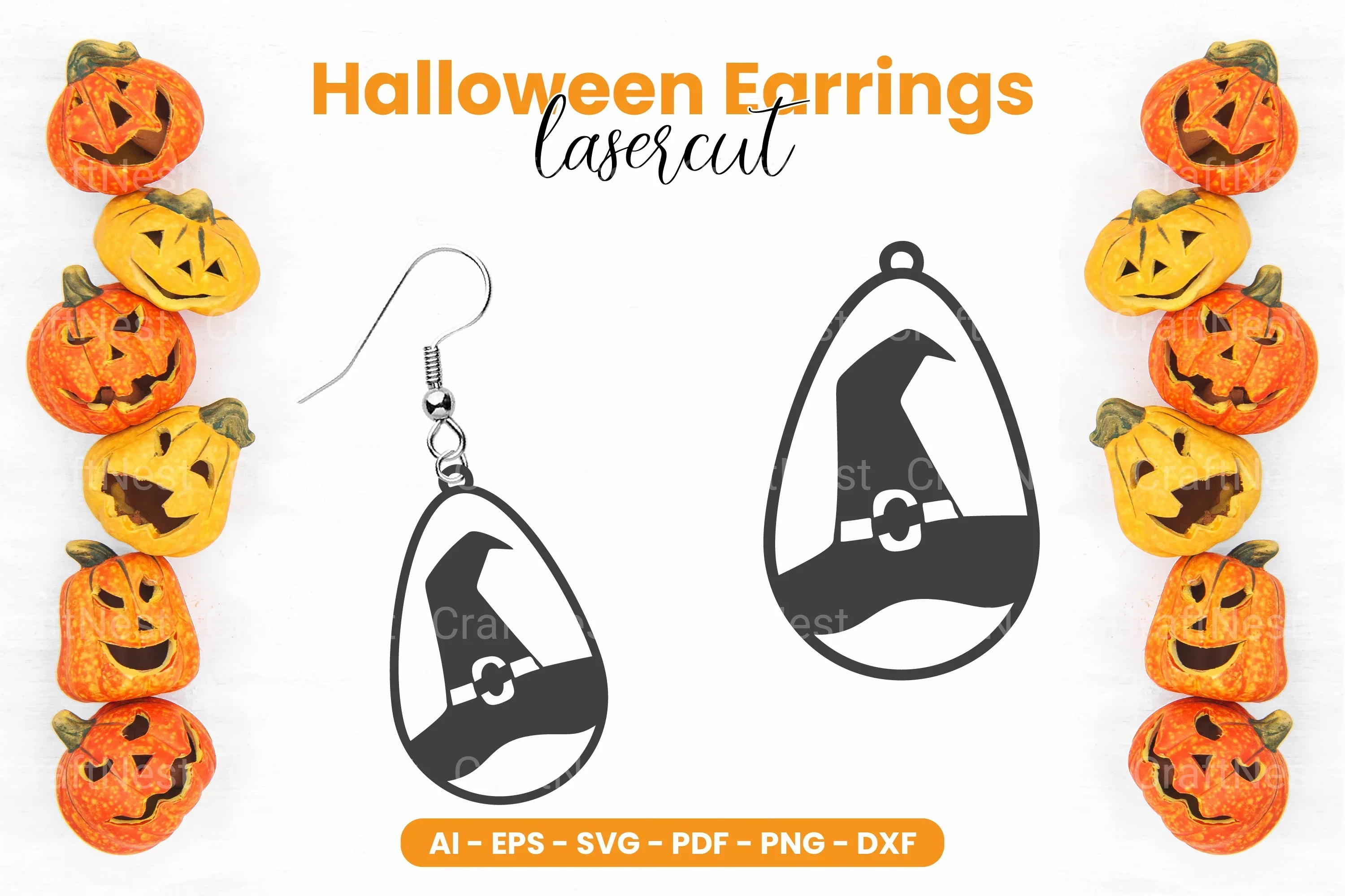 Halloween Earring Laser Cut SVG Bundle