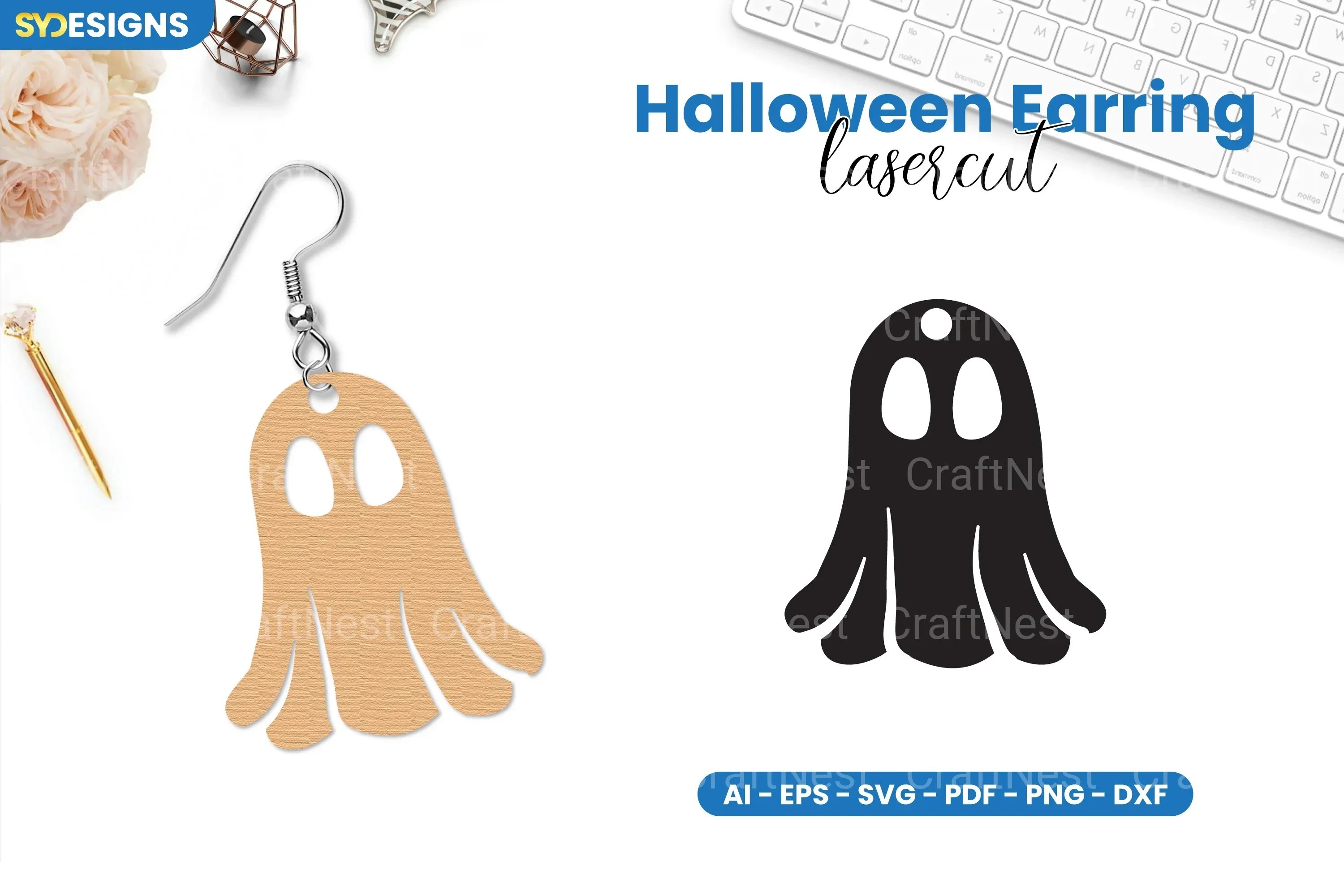 Halloween Earring Lasercut SVG Bundle - Clipart Bundle