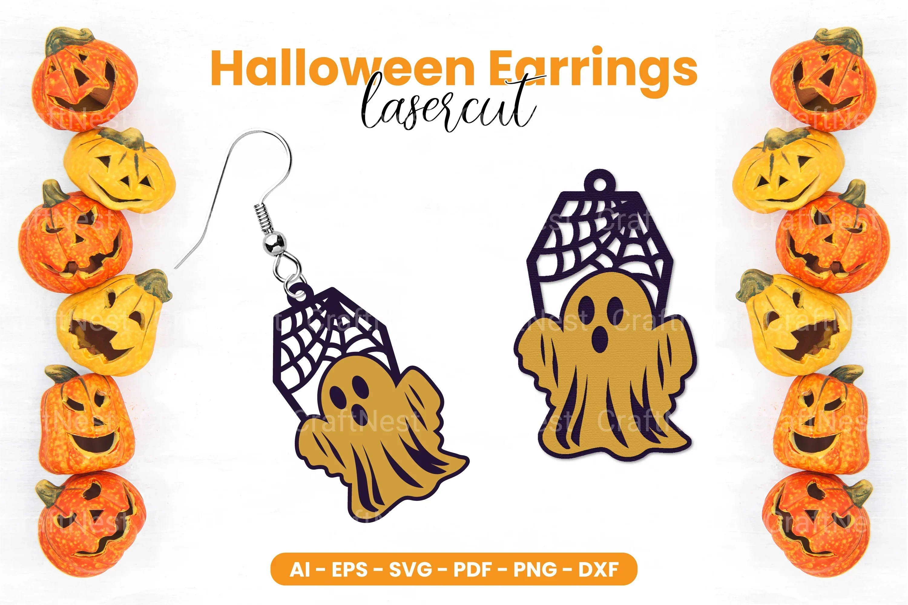 Halloween Earrings Lasercut SVG Bundle