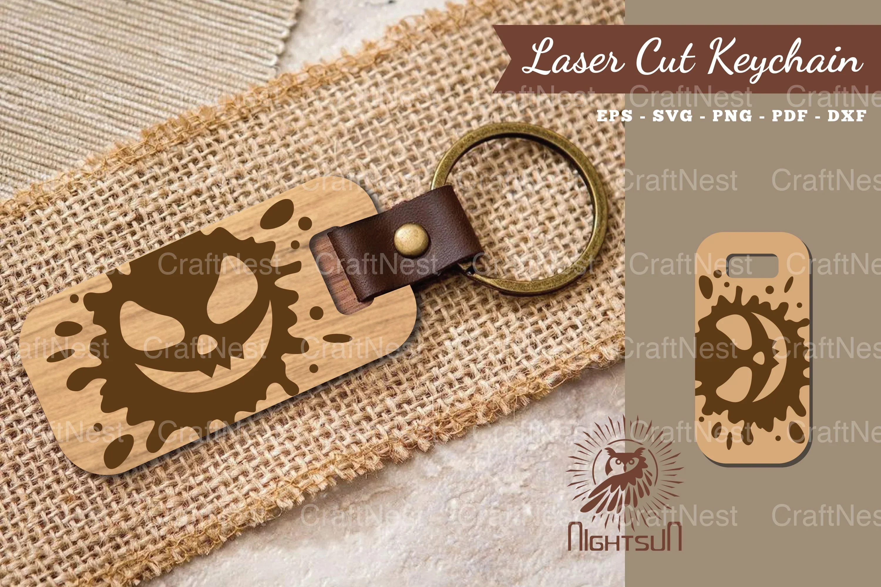 Halloween Face Laser Cut Keychain Bundle
