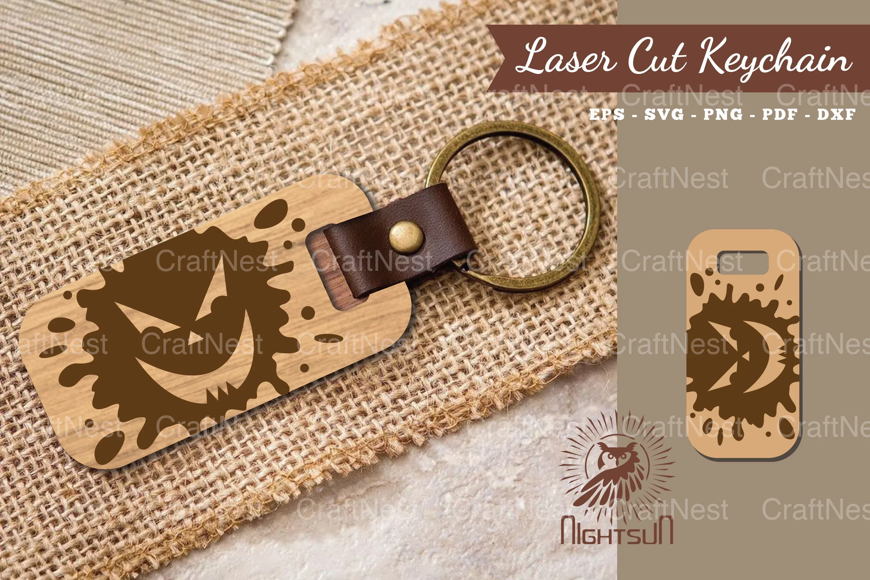 Halloween Face Laser Cut Keychain Bundle