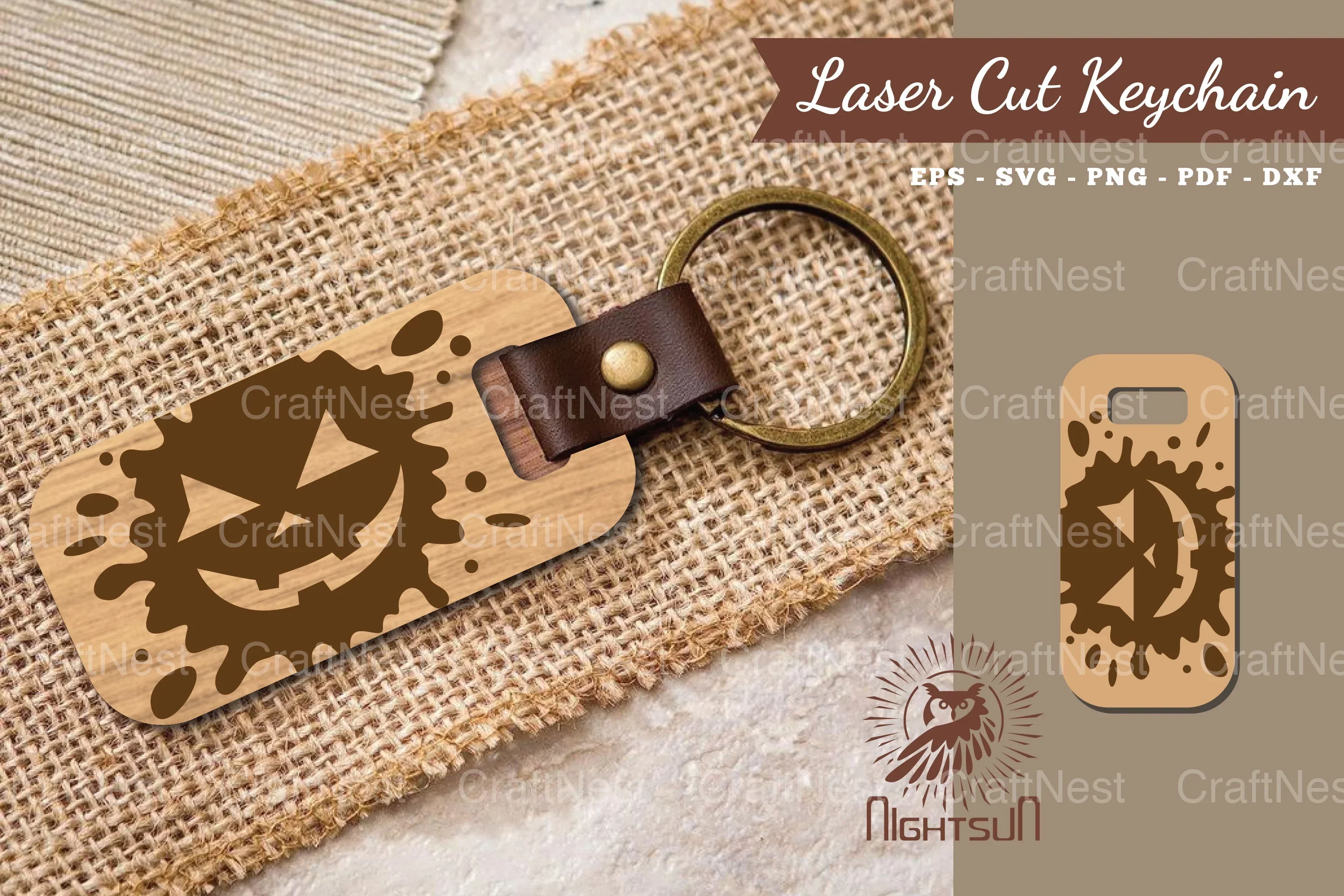 Halloween Face Laser Cut Keychain Bundle