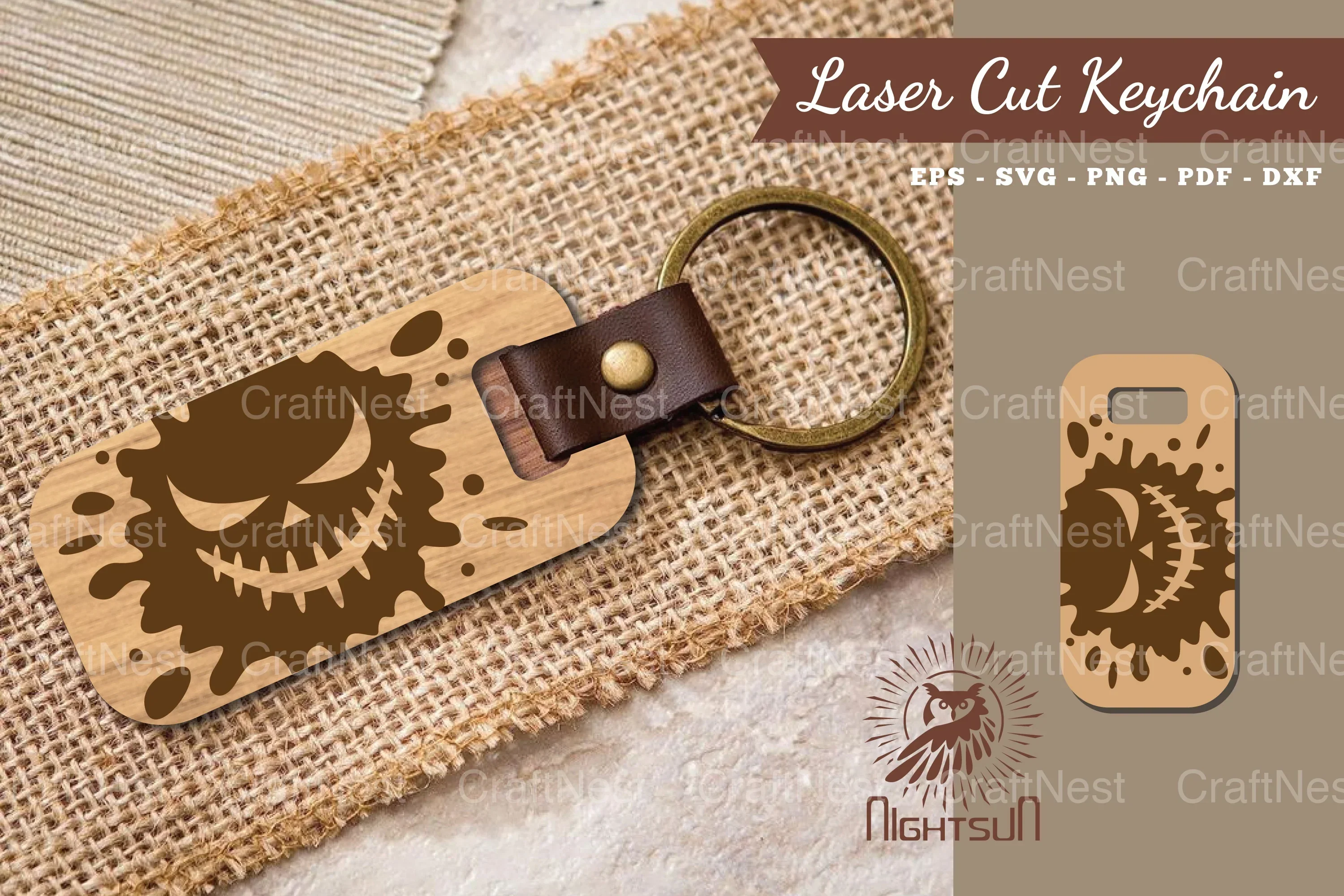 Halloween Face Laser Cut Keychain Bundle