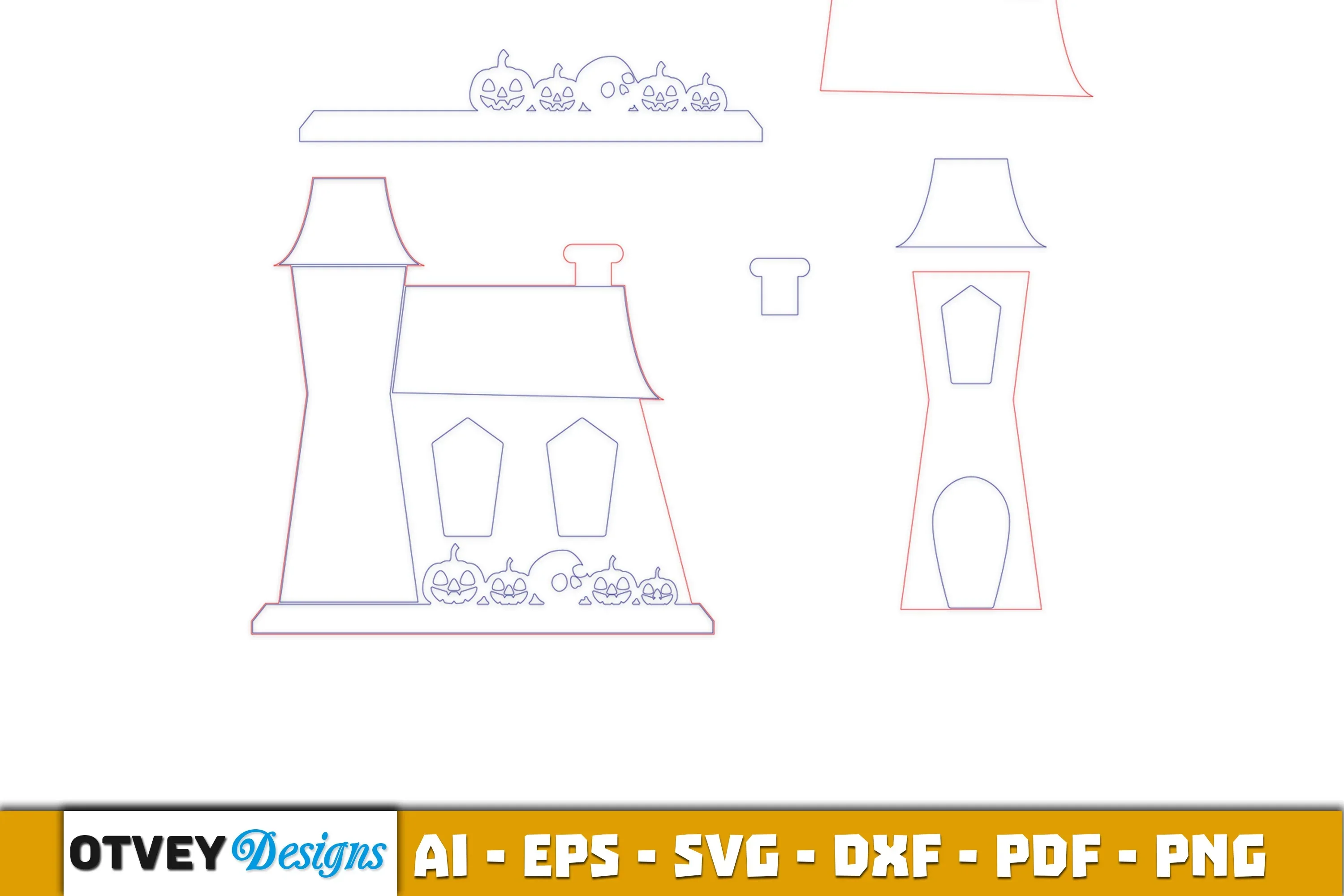 Halloween Home Decor Laser Cut SVG Bundle - Image 2