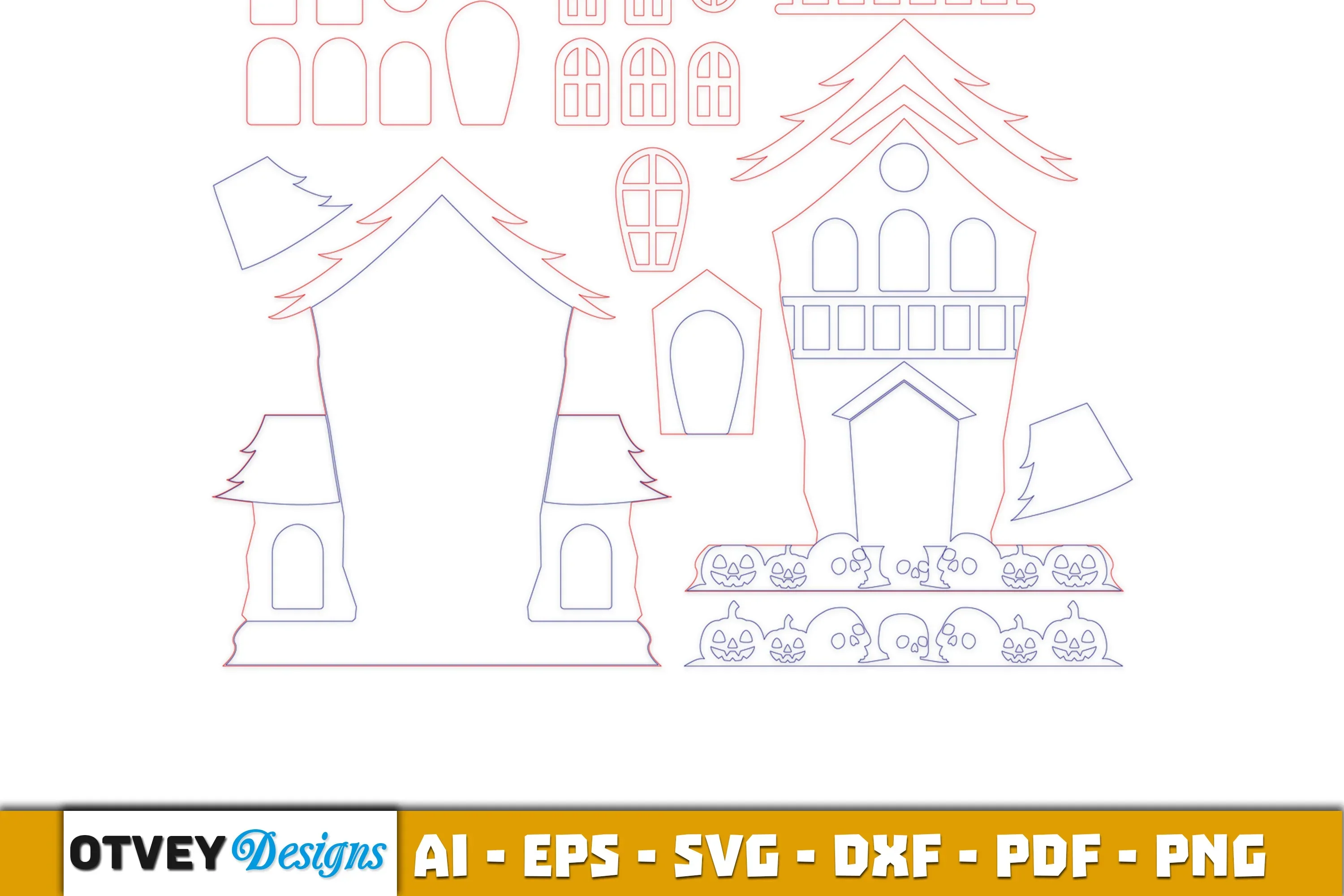 Halloween Home Decor Laser Cut SVG Bundle - Image 2