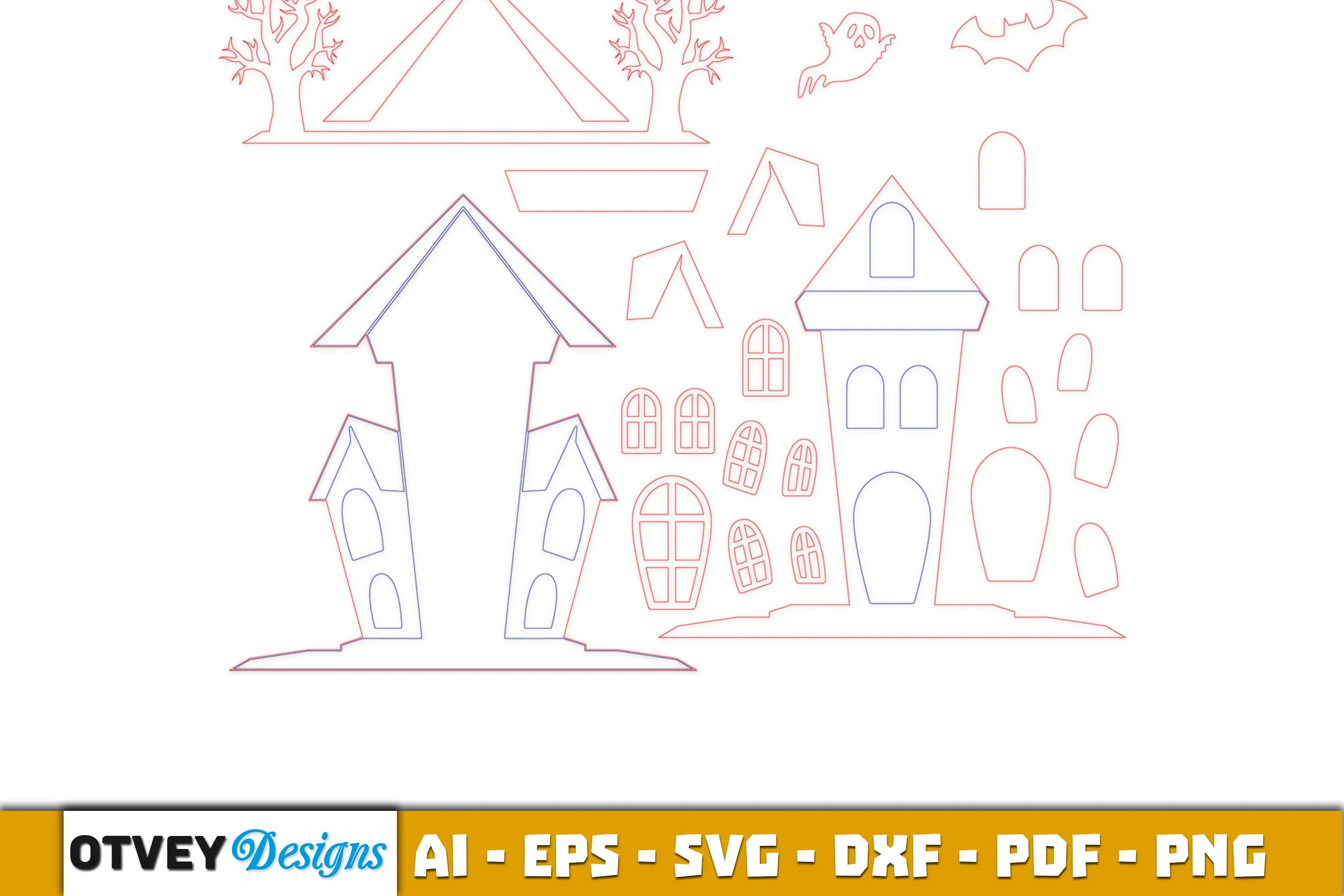 Halloween Home Decor Laser Cut SVG Bundle - Image 2