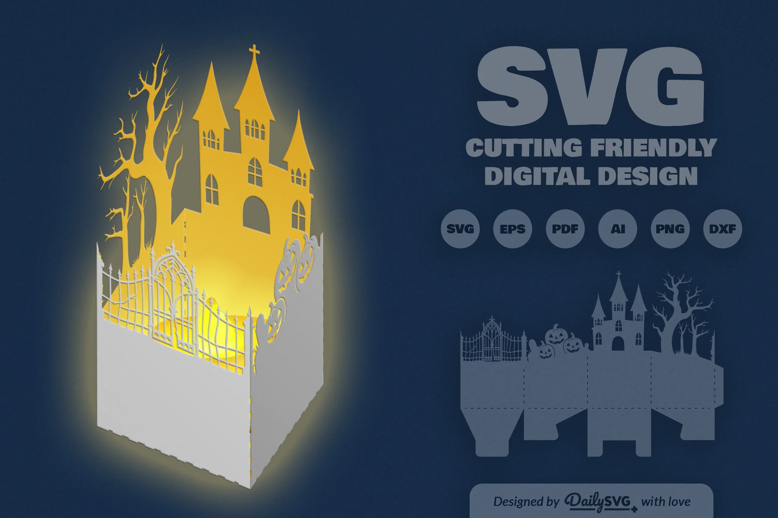 Halloween Lantern Papercut Clipart Daily SVG Bundle - Image 11