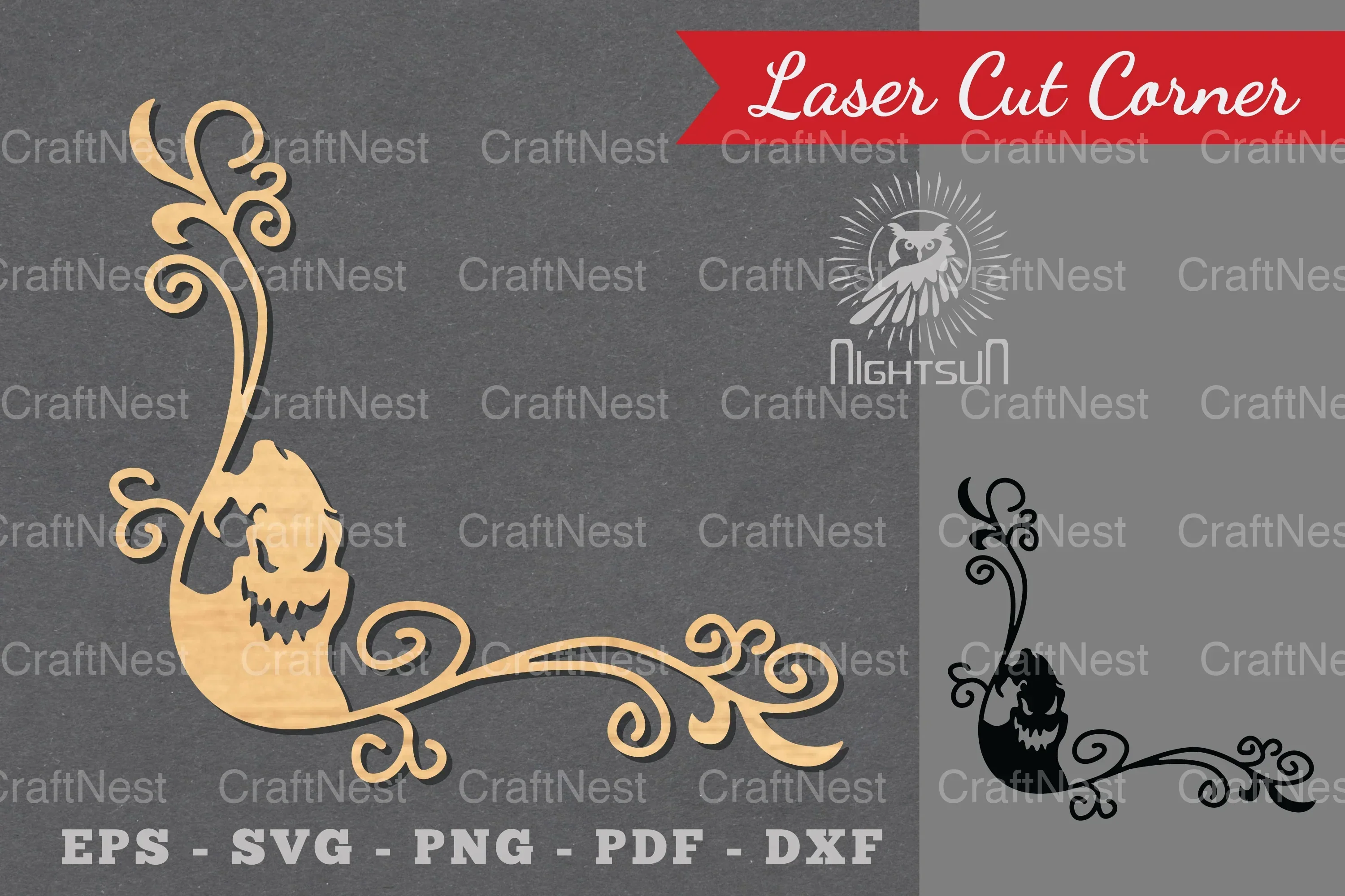 Halloween Laser Cut Corner Design Bundle