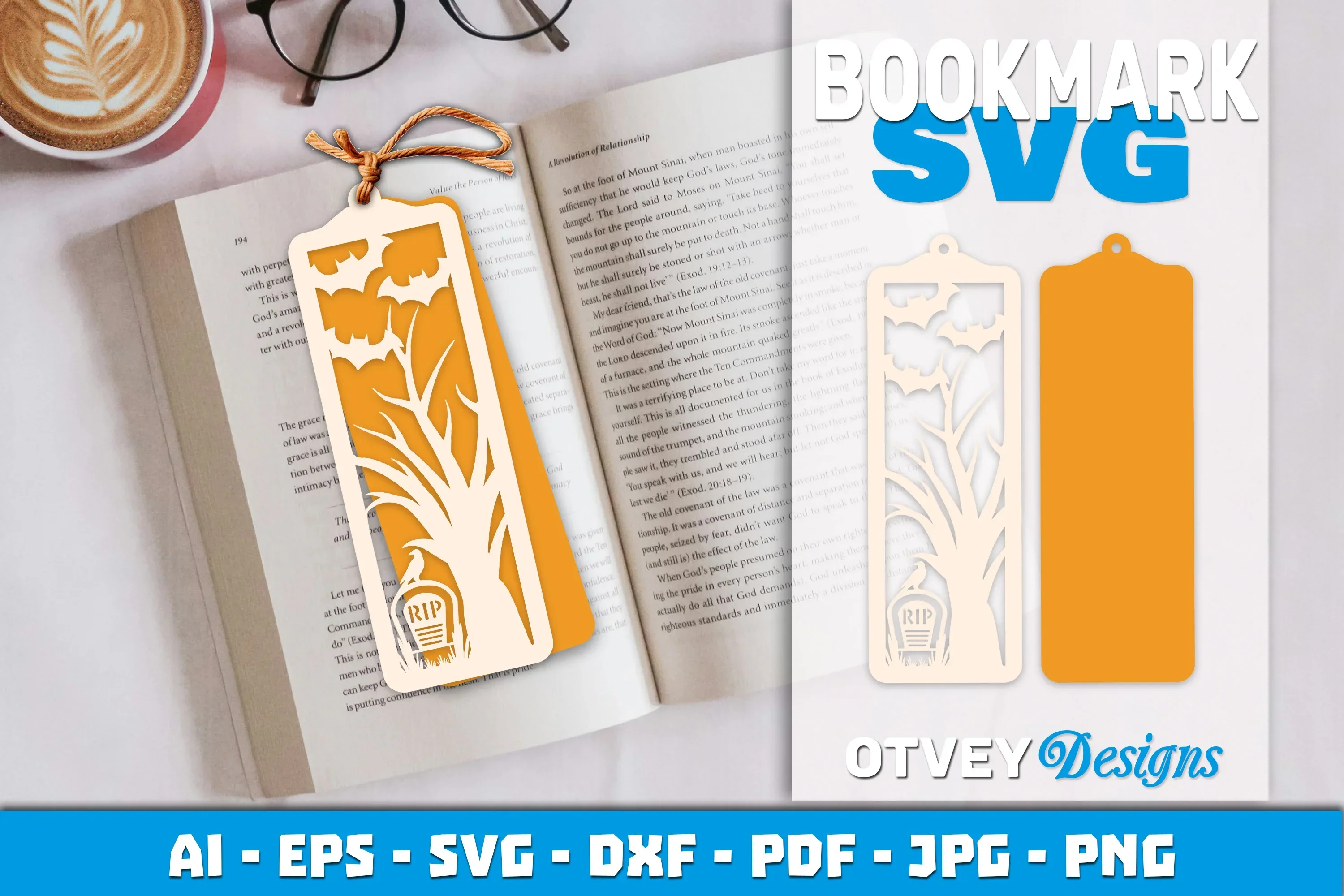 Halloween Lasercut Bookmark SVG Bundle