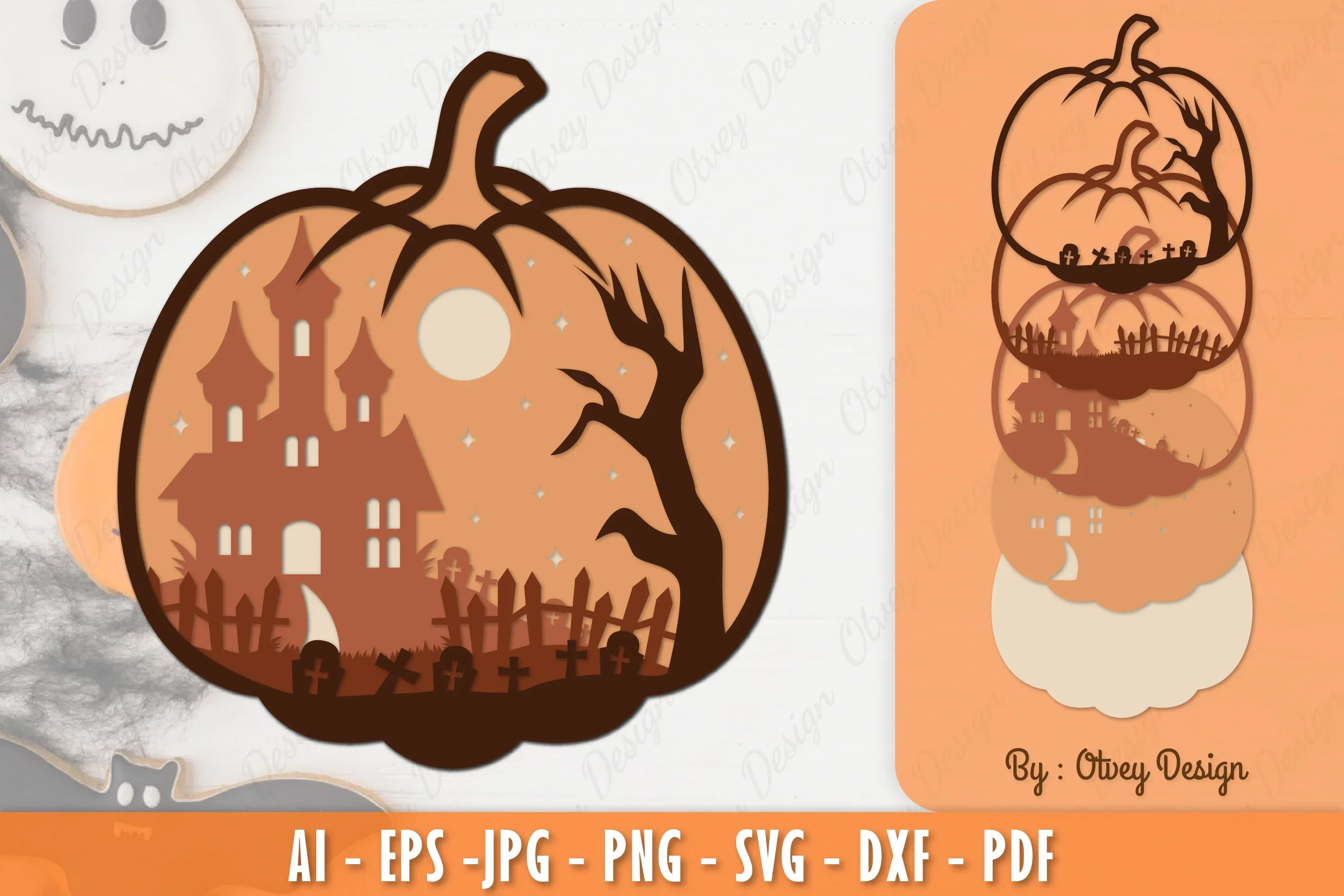 Halloween Layered Lasercut SVG Bundle