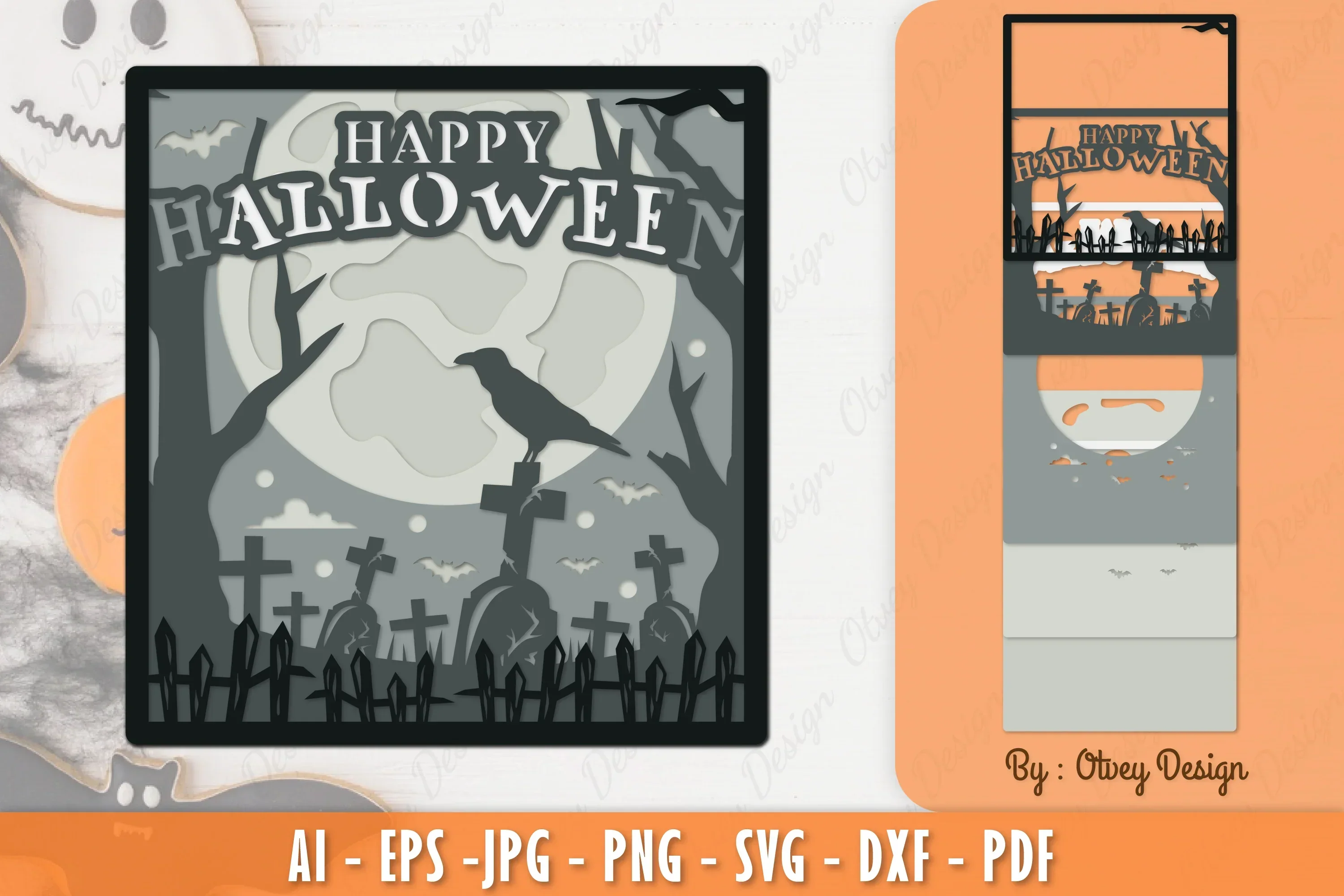 Halloween Layered Lasercut SVG Bundle