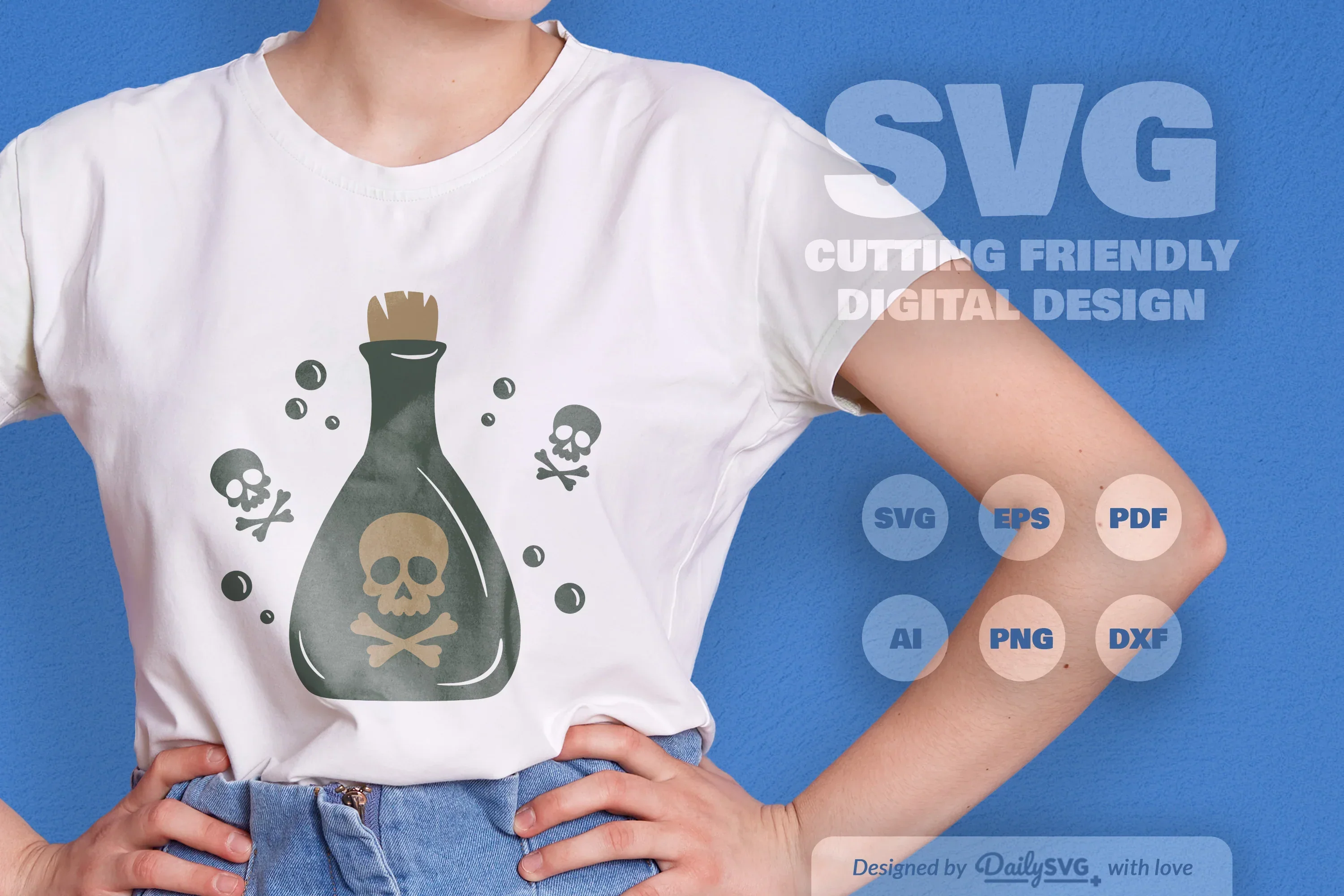 Halloween Poison Bottle Clipart - Daily SVG Bundles - Image 2