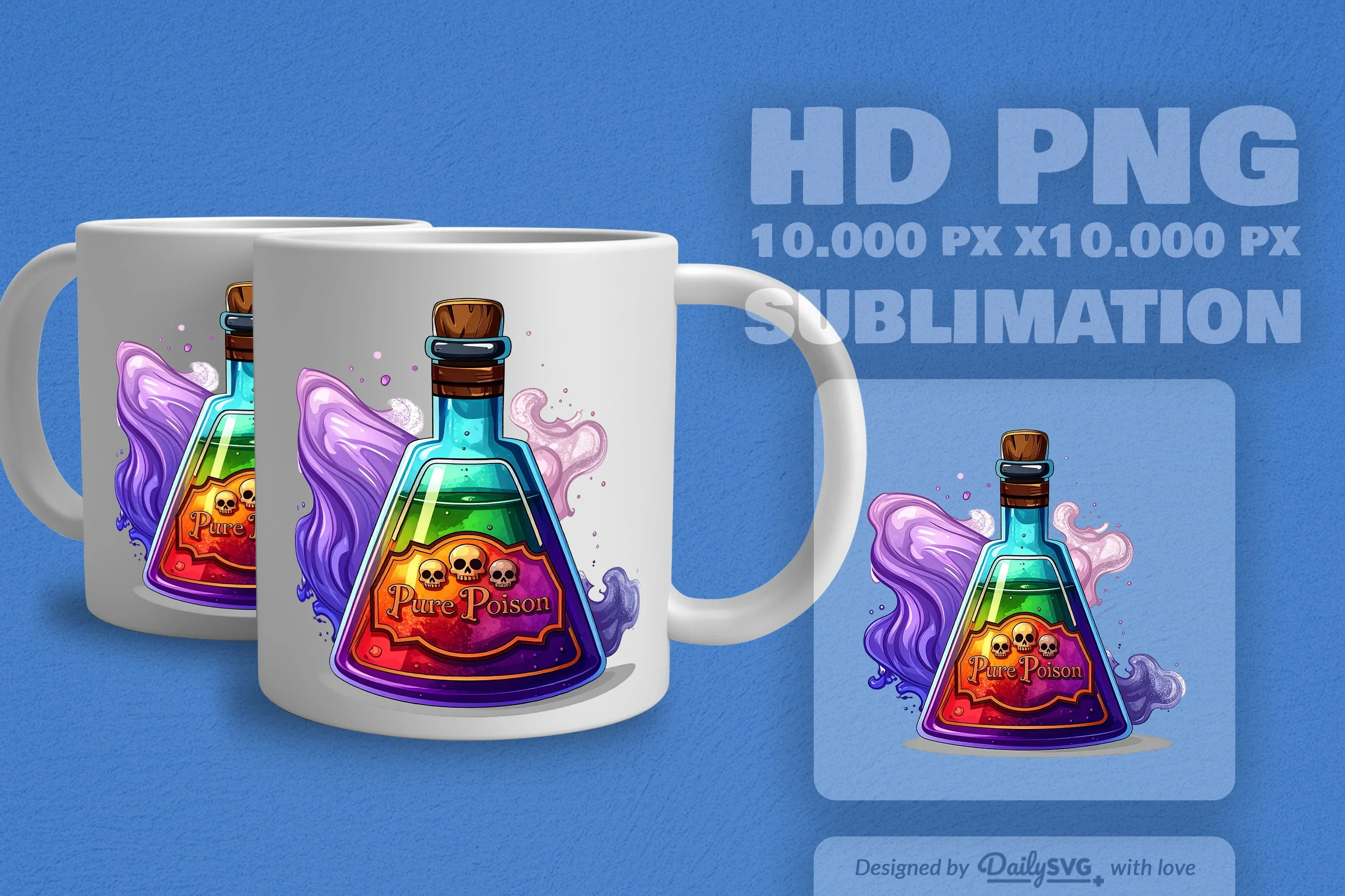 Halloween Poison Bottle Clipart SVG Bundle - Image 3