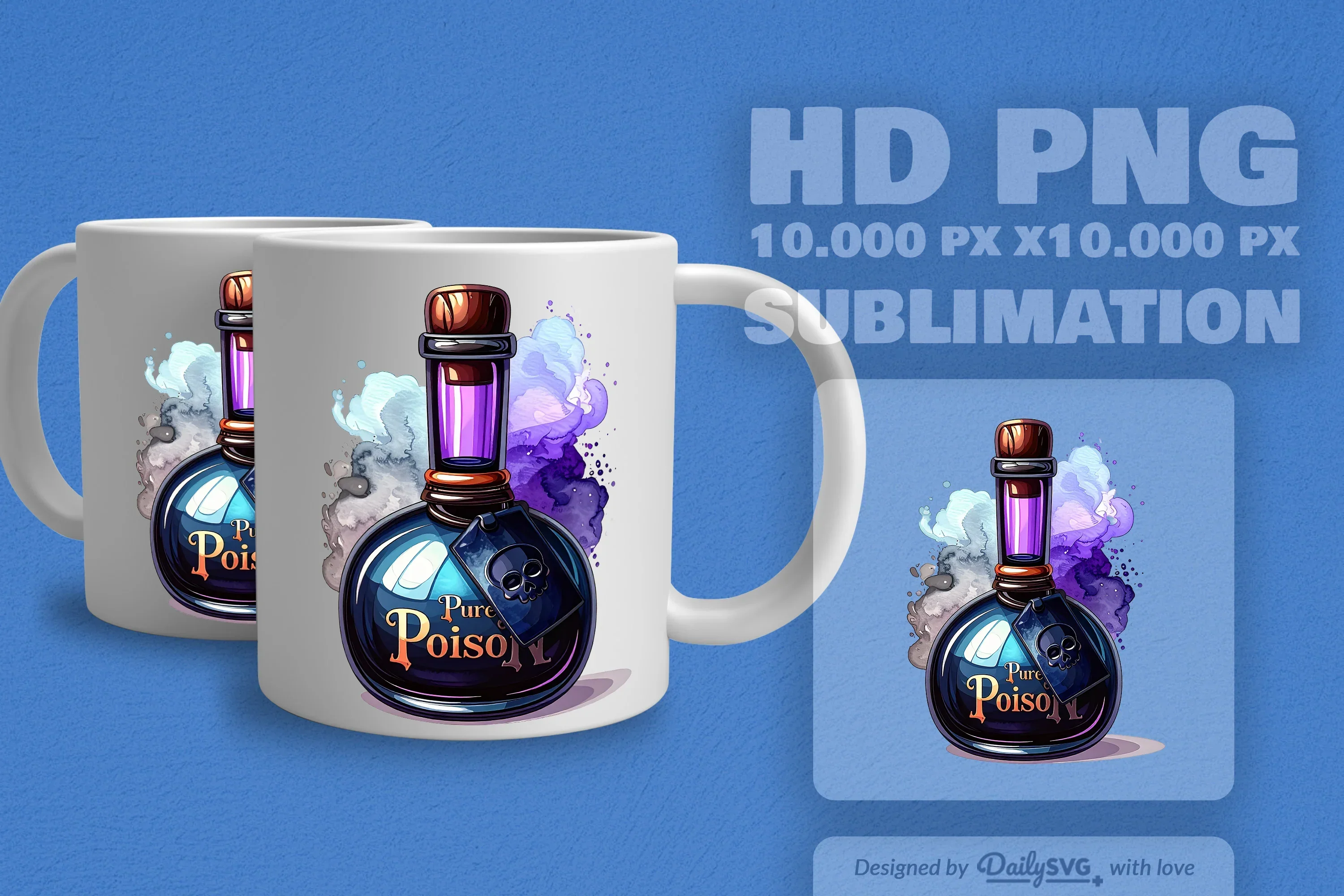 Halloween Poison Bottle Clipart SVG Bundle - Image 3
