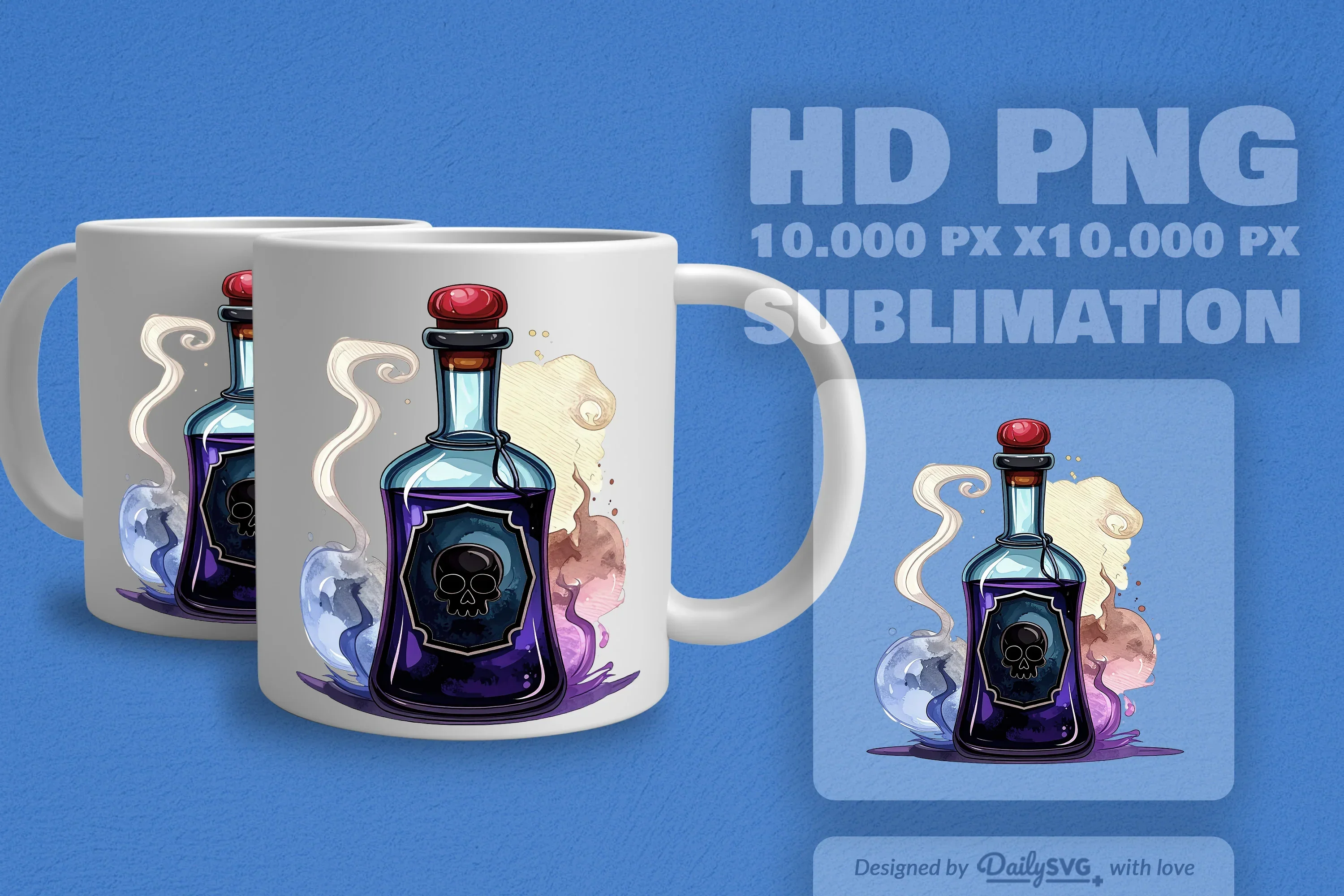 Halloween Poison Bottle Clipart SVG Bundle - Image 3