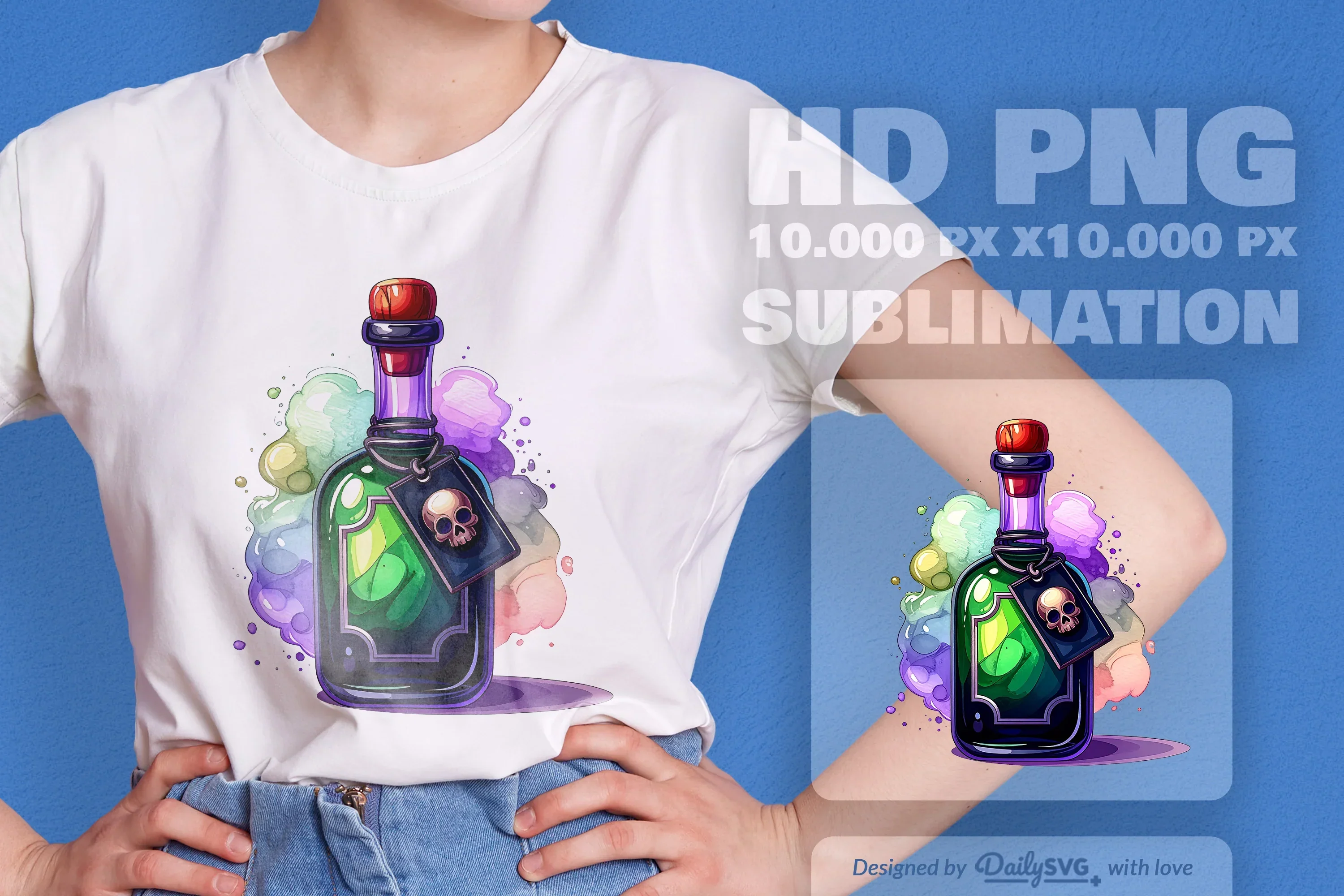 Halloween Poison Bottle Clipart SVG Bundle - Image 2