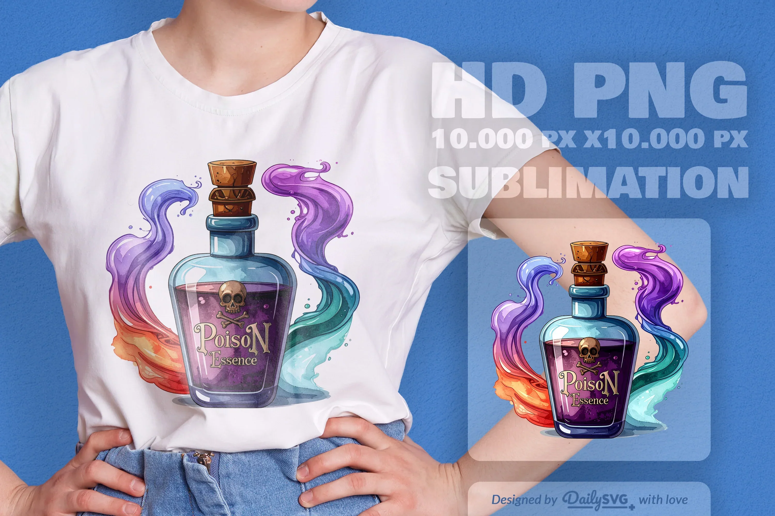 Halloween Poison Bottle Clipart SVG Bundle - Image 2