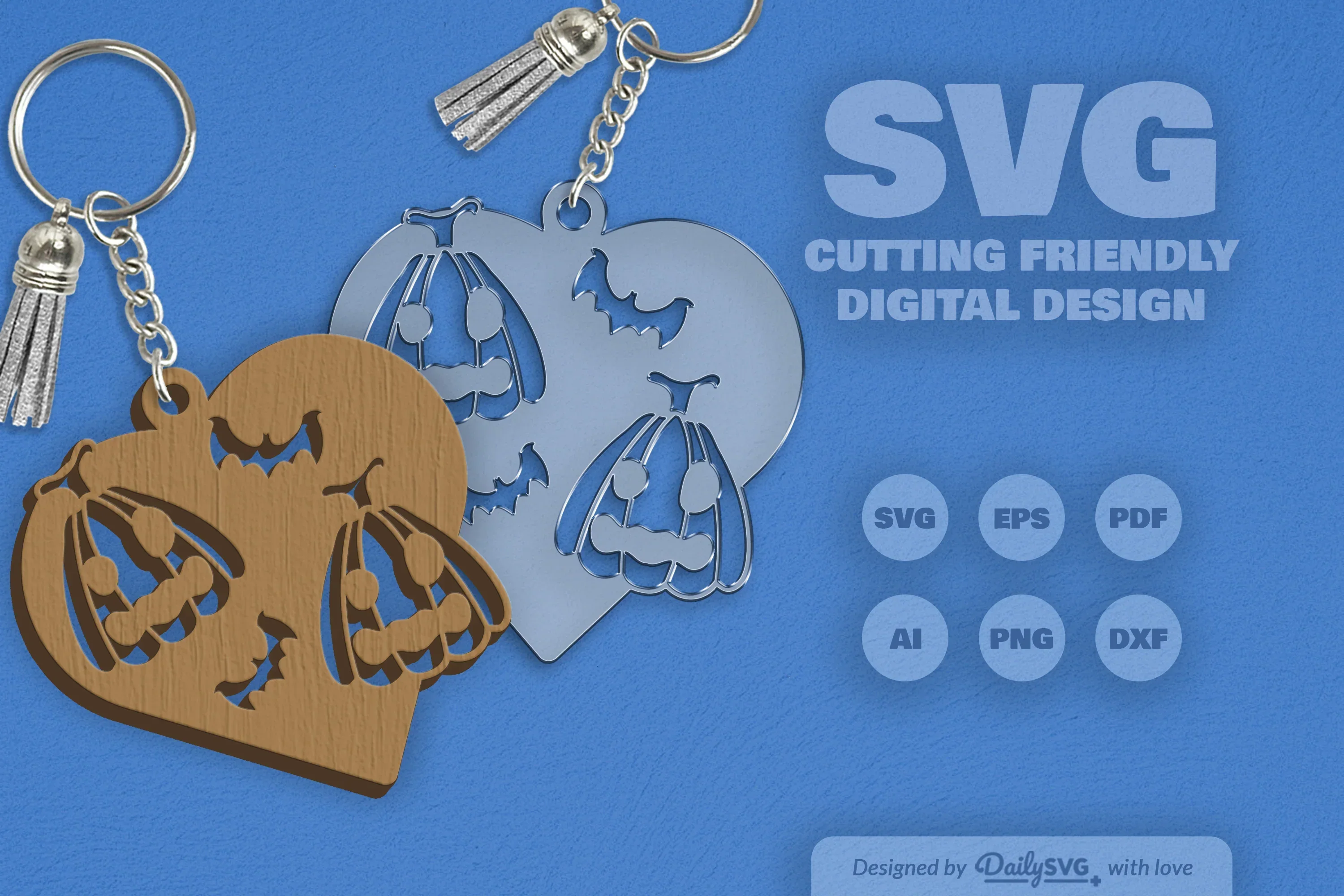 Halloween Pumpkin Heart SVG Bundle - Image 2
