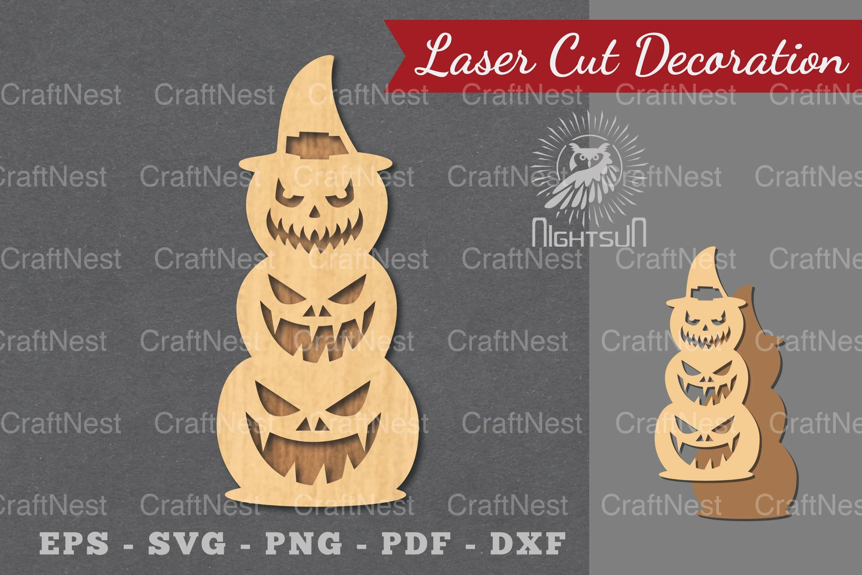 Halloween Pumpkin Laser Cut Decoration Clipart Bundle