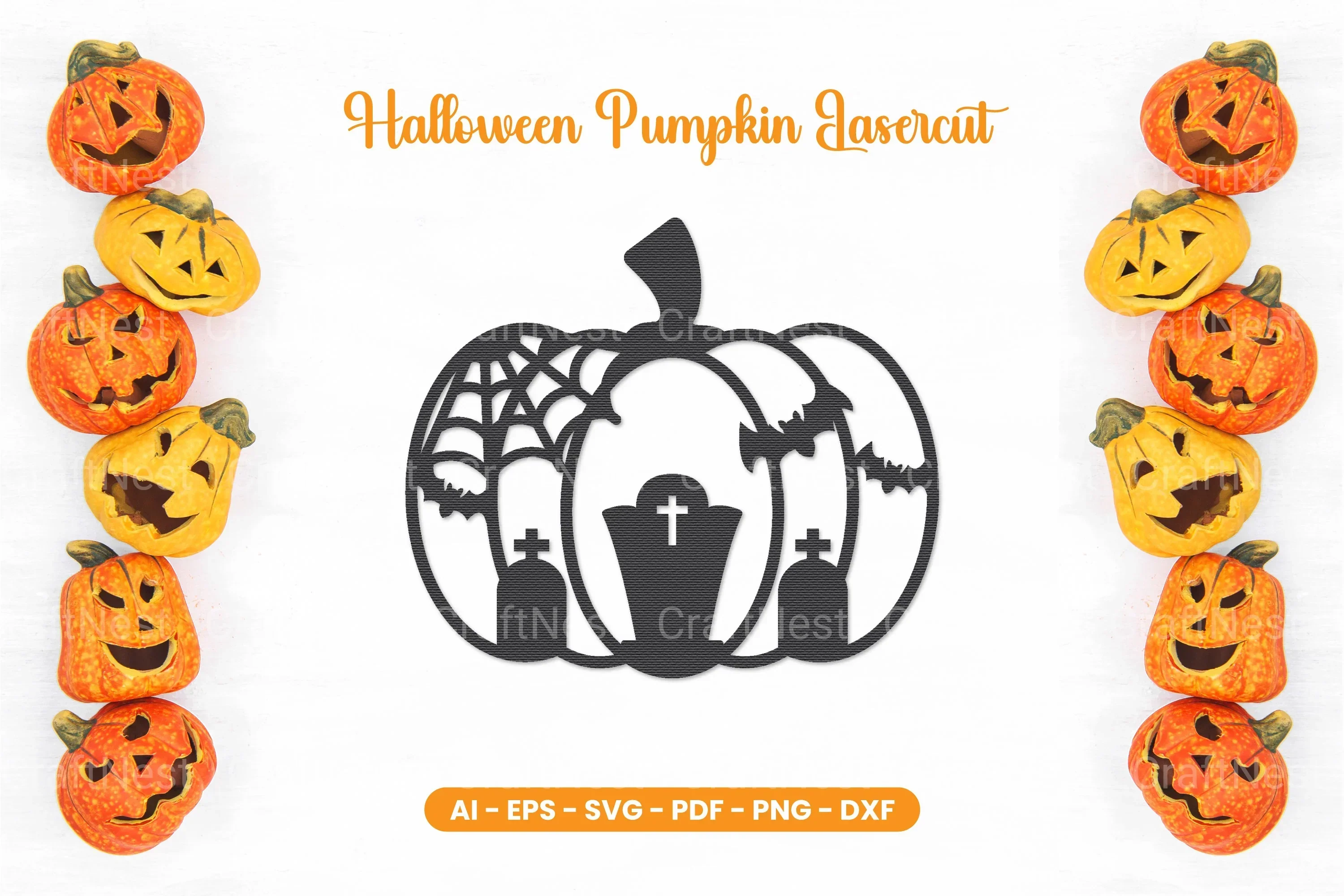 Halloween Pumpkin Lasercut SVG Bundle