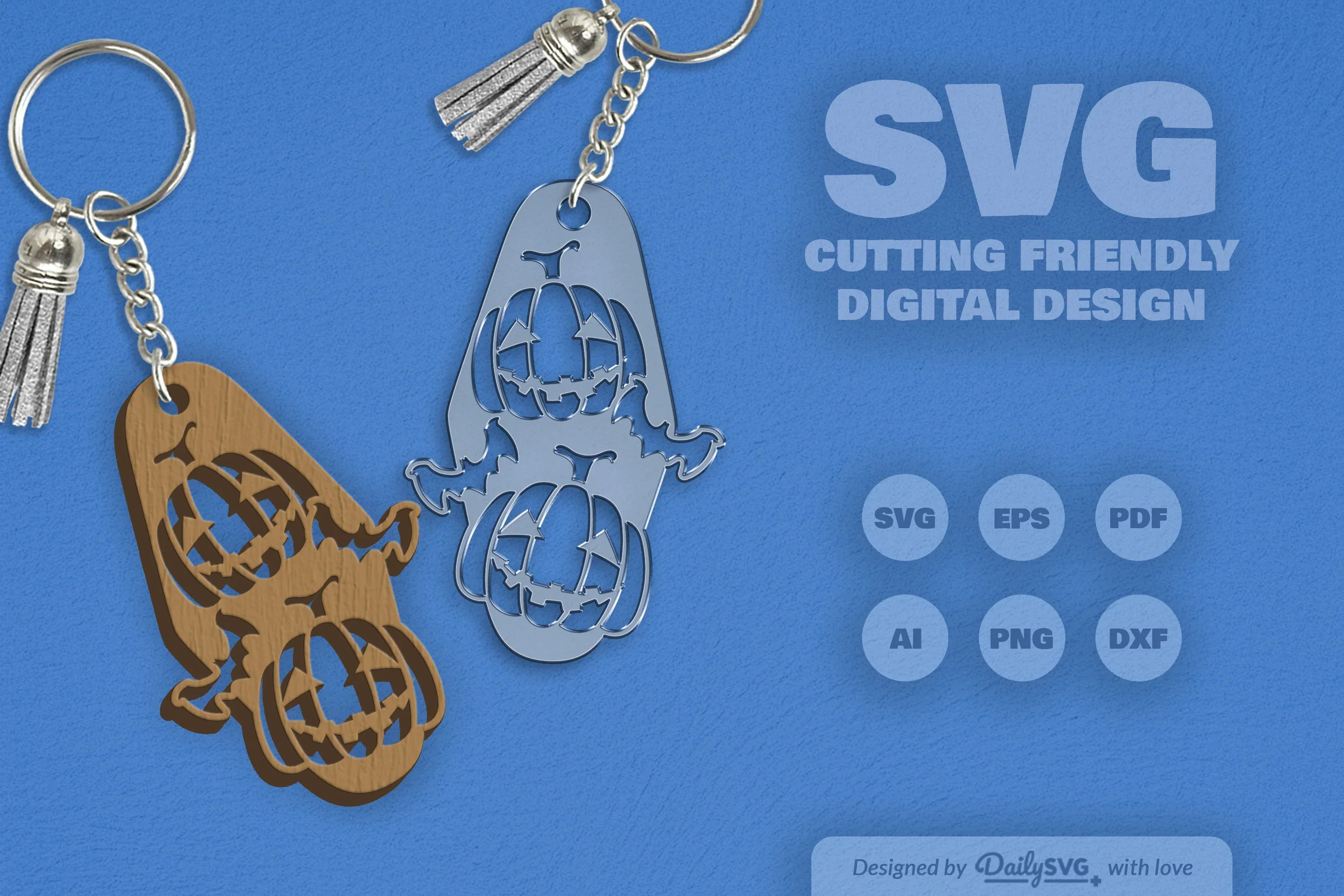 Halloween Pumpkin Motel Keychain Clipart SVG Bundle - Image 10