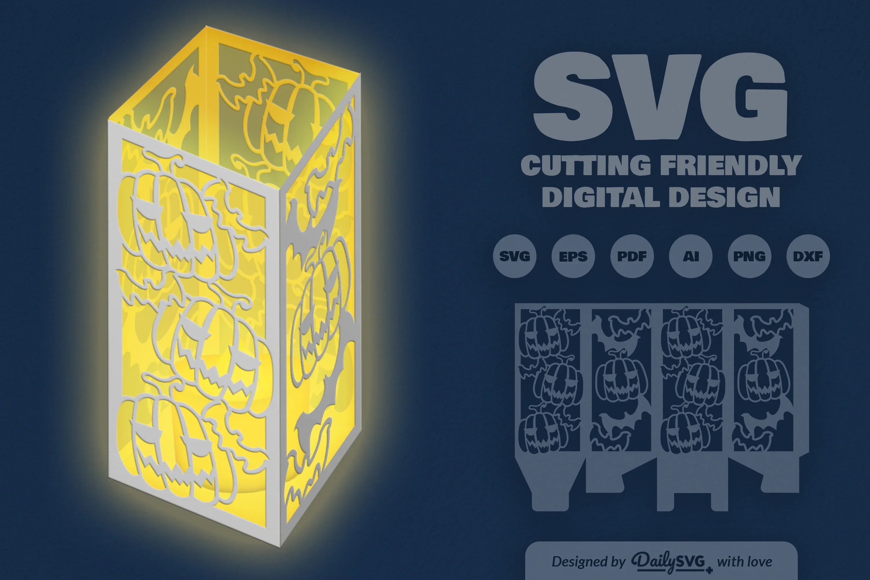 Halloween Pumpkin Papercut SVG Bundle - Image 2