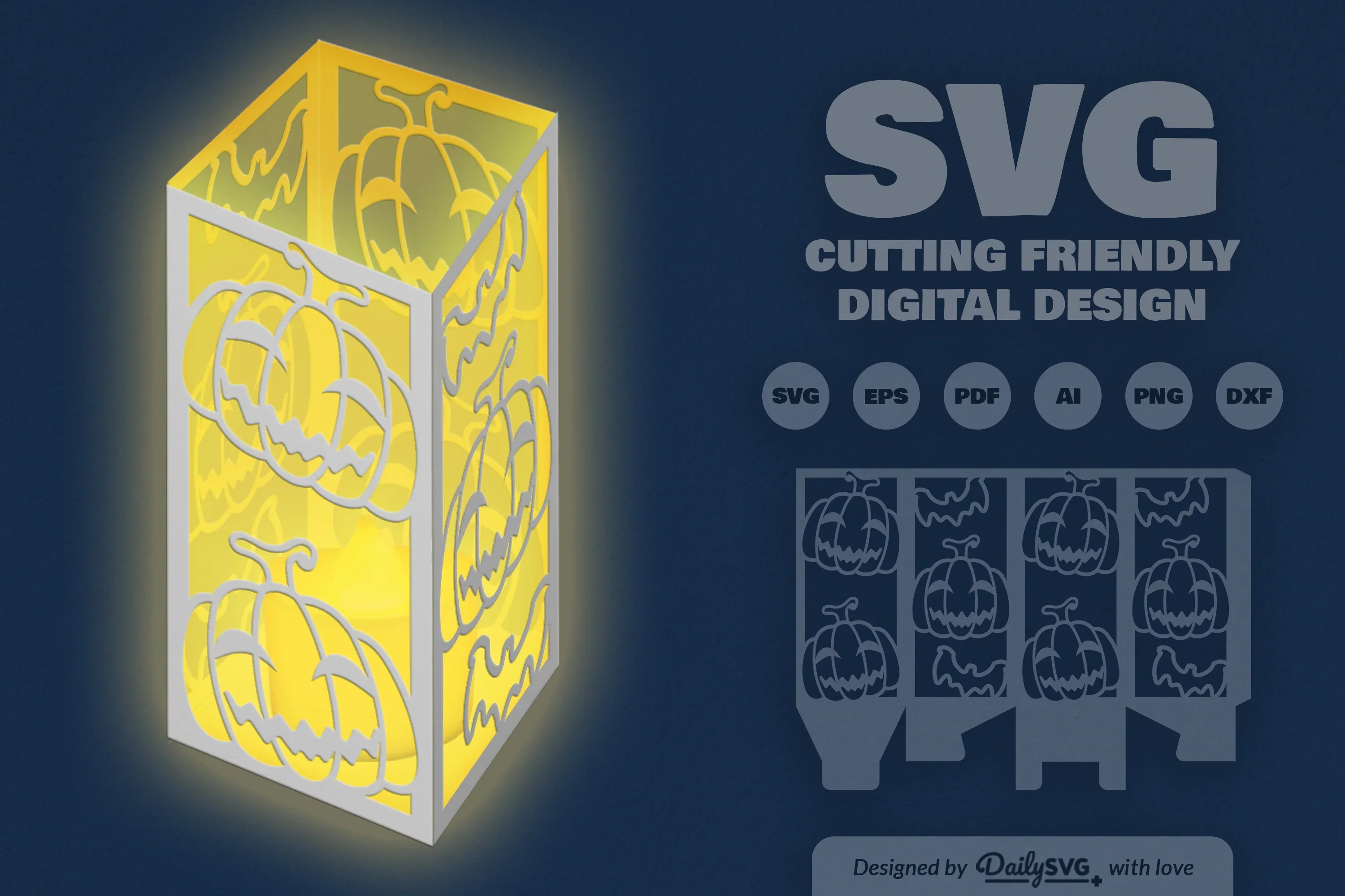 Halloween Pumpkin Papercut SVG Bundle - Image 2