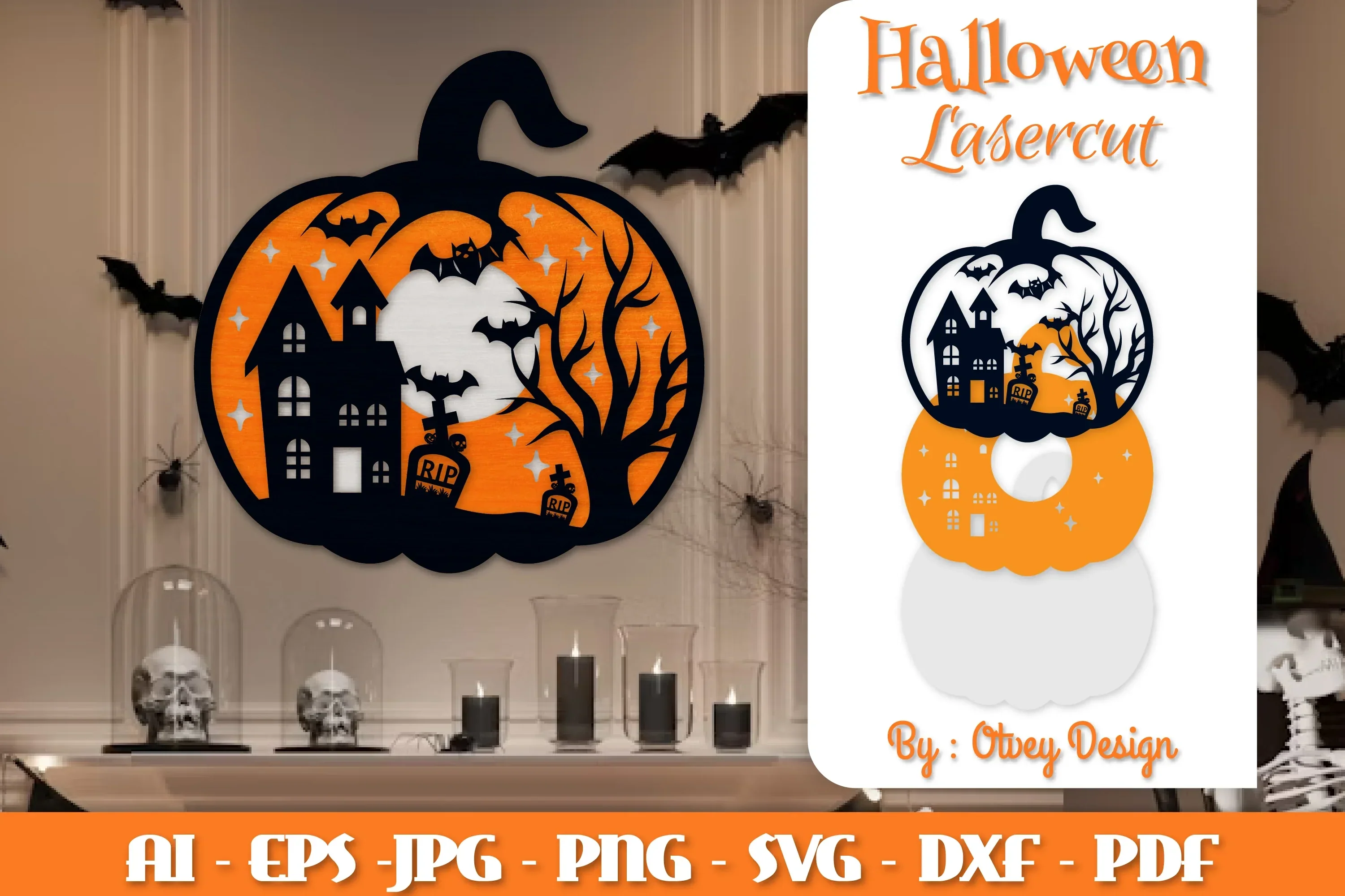 Halloween Pumpkins Lasercut SVG Bundle