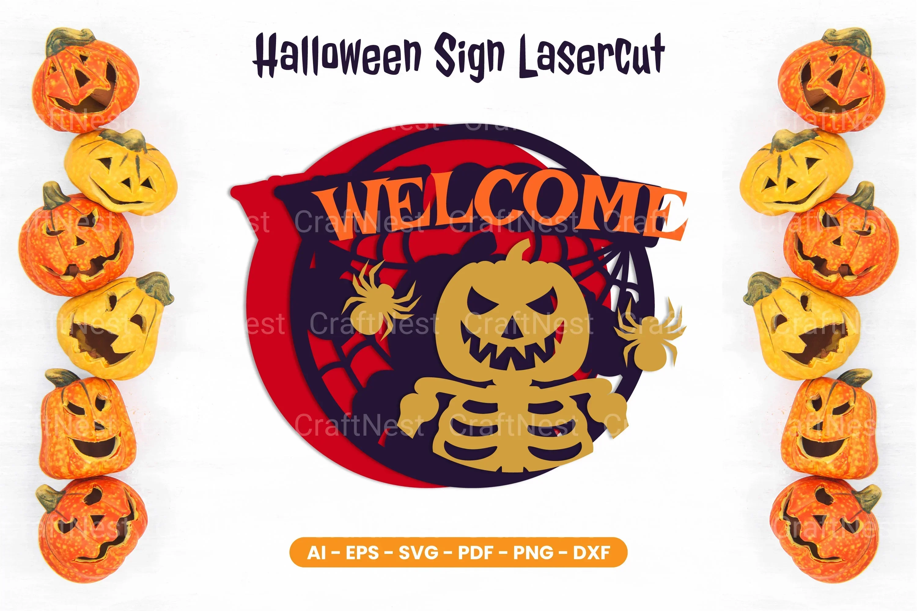 Halloween Sign Lasercut SVG Bundle - Image 2