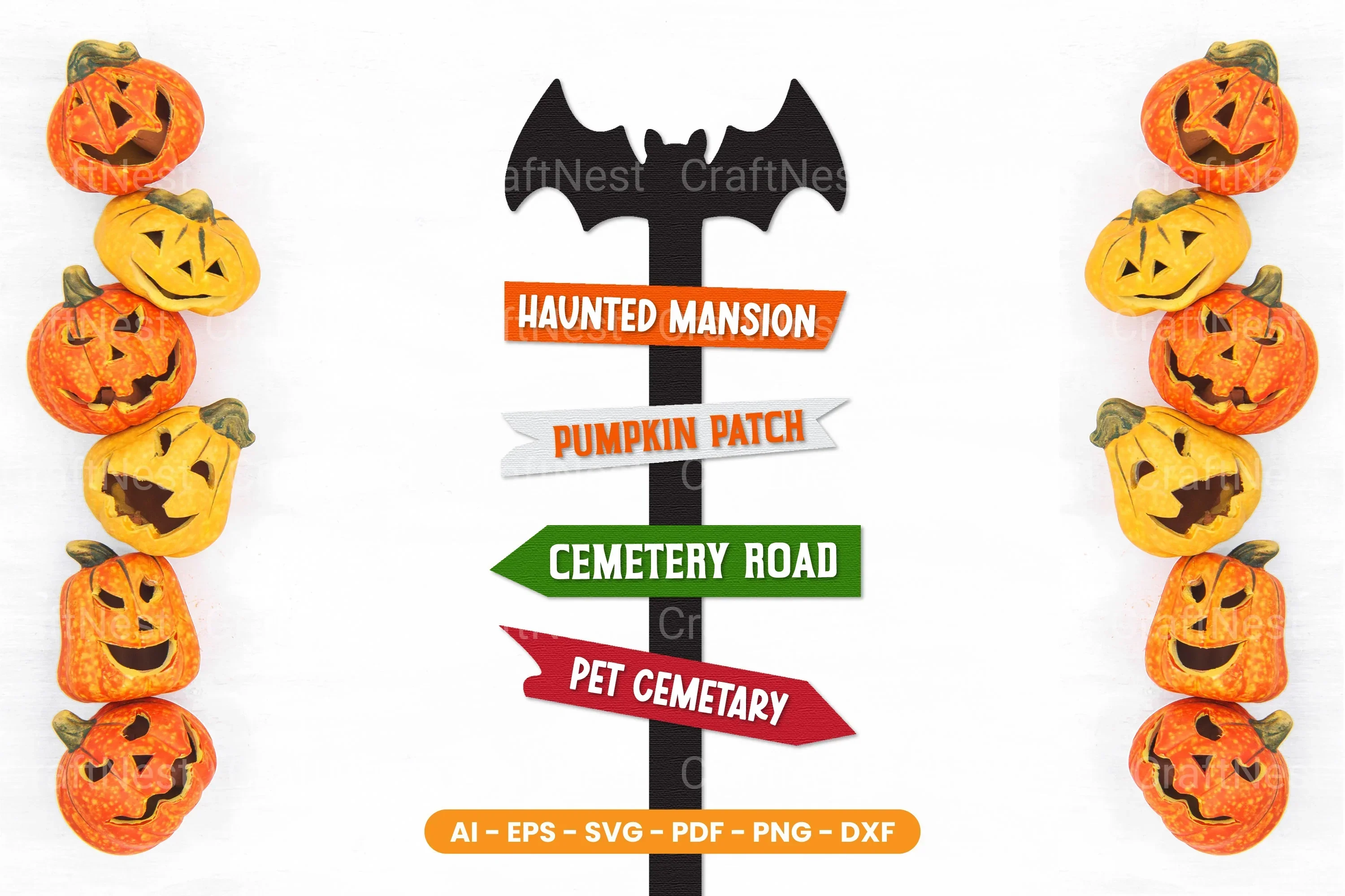 Halloween Sign Lasercut SVG Bundle