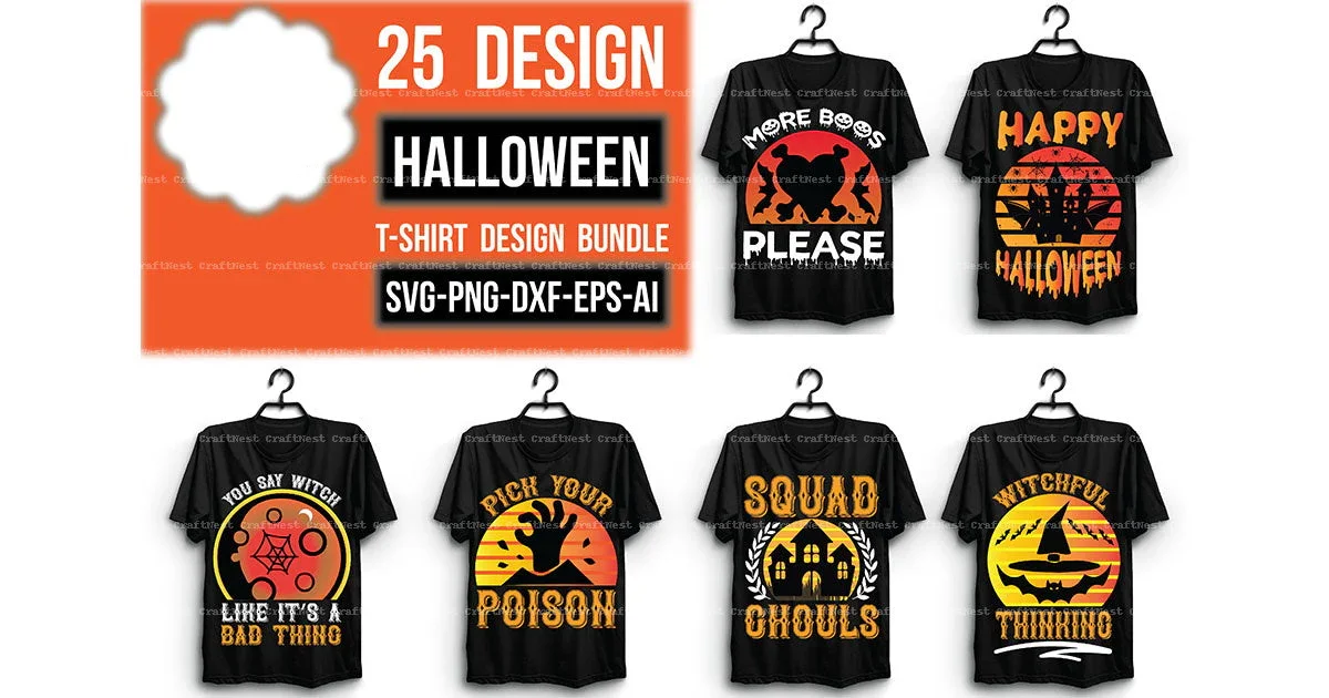 Halloween T-Shirt SVG Bundle