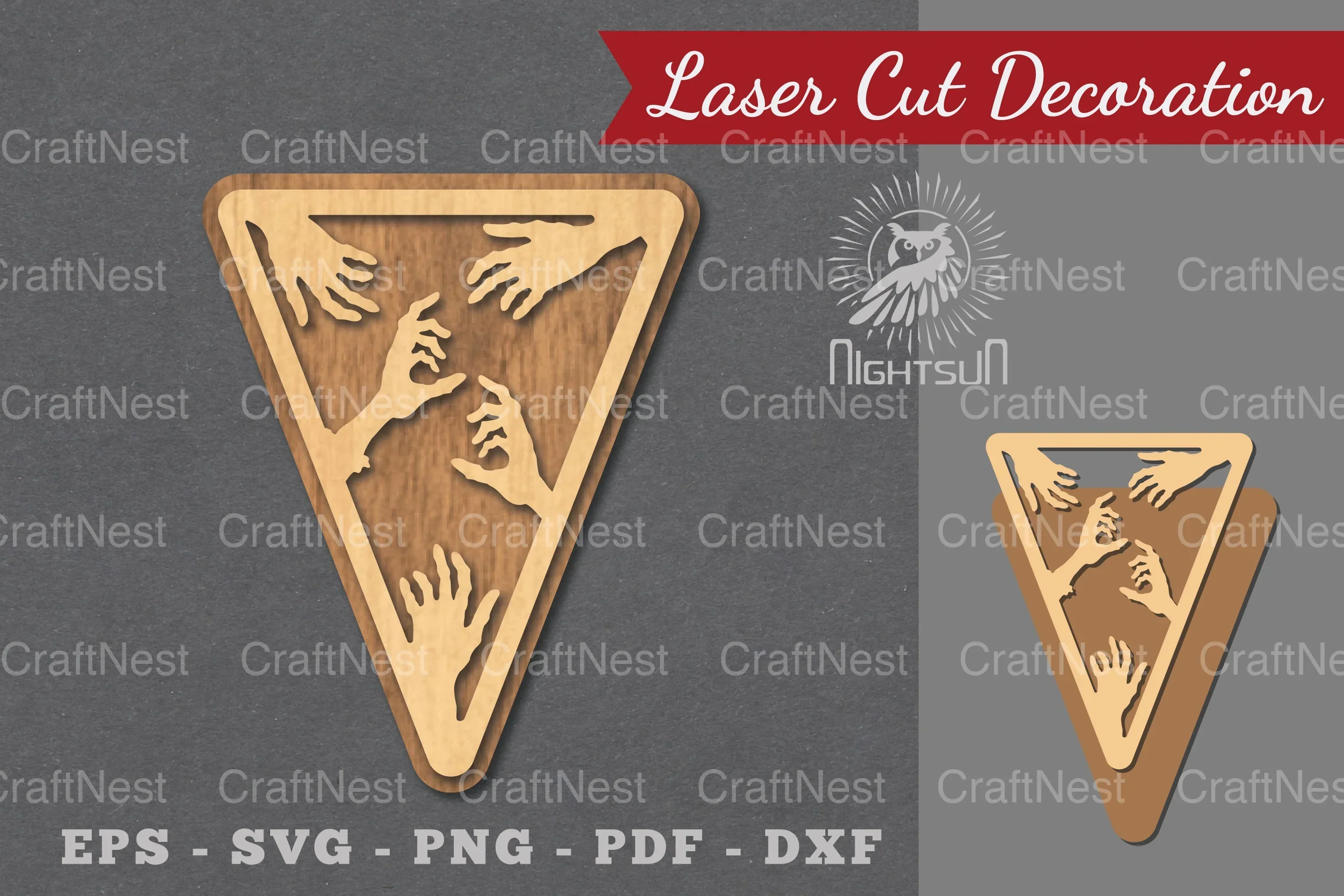 Halloween Triangle Laser Cut Decoration Bundle