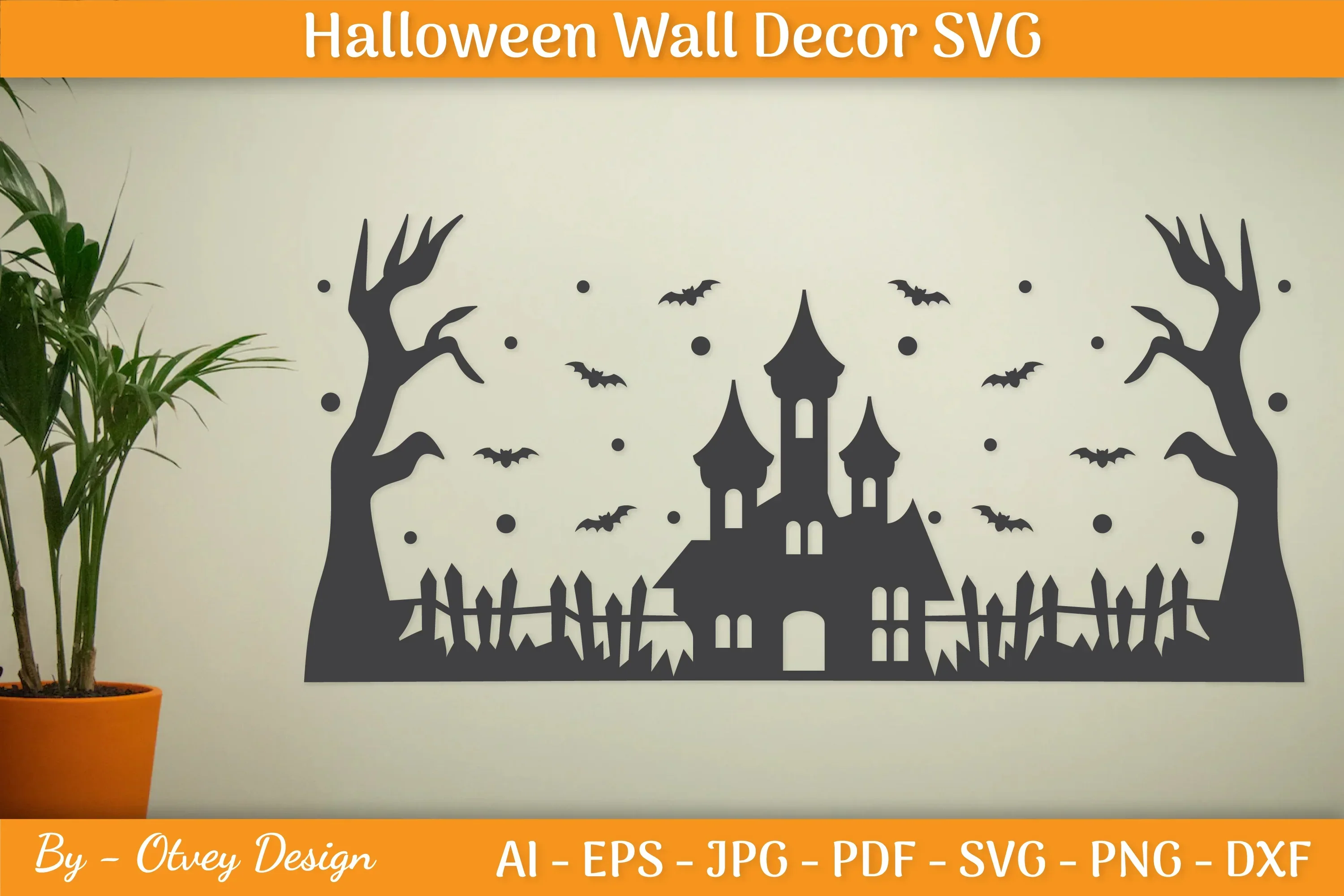 Halloween Wall Decor Silhouette SVG Bundle