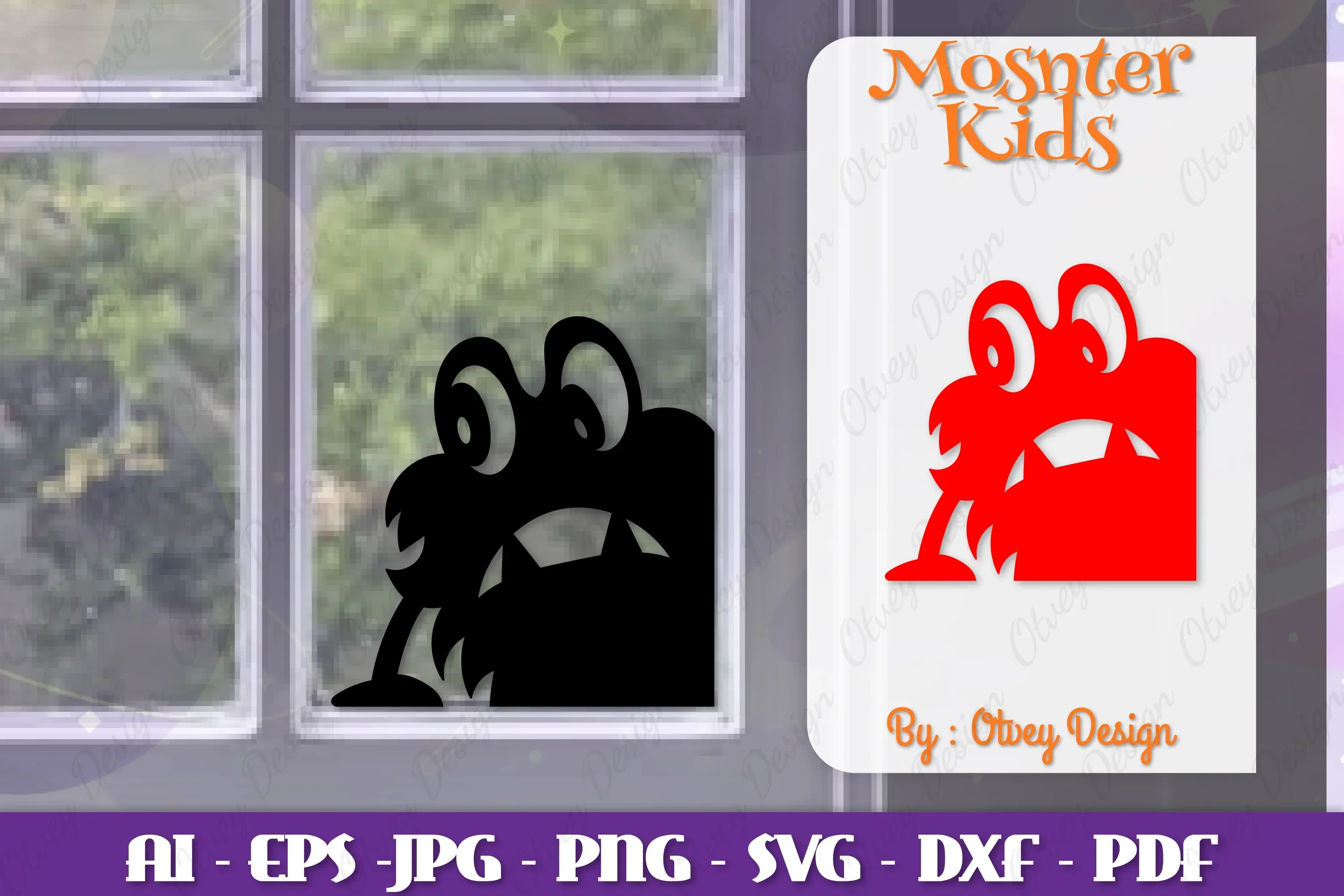 Halloween Window Cling Decor SVG Bundle