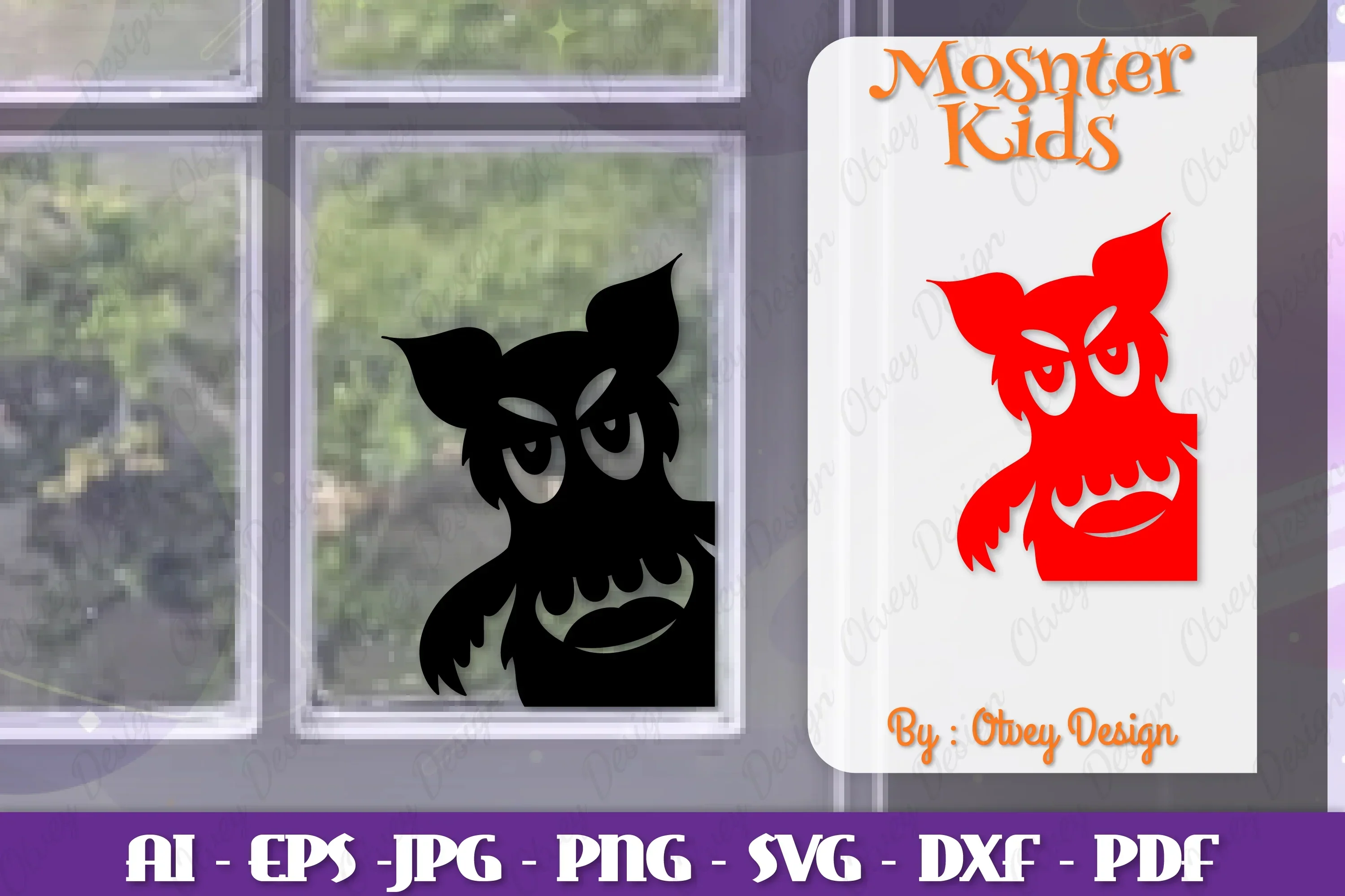 Halloween Window Cling Decor SVG Bundle