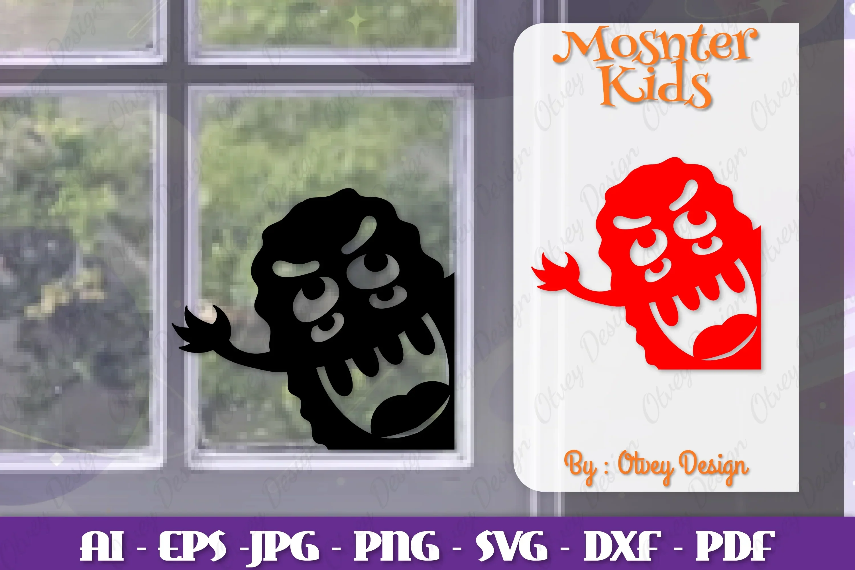 Halloween Window Cling Decor SVG Bundle