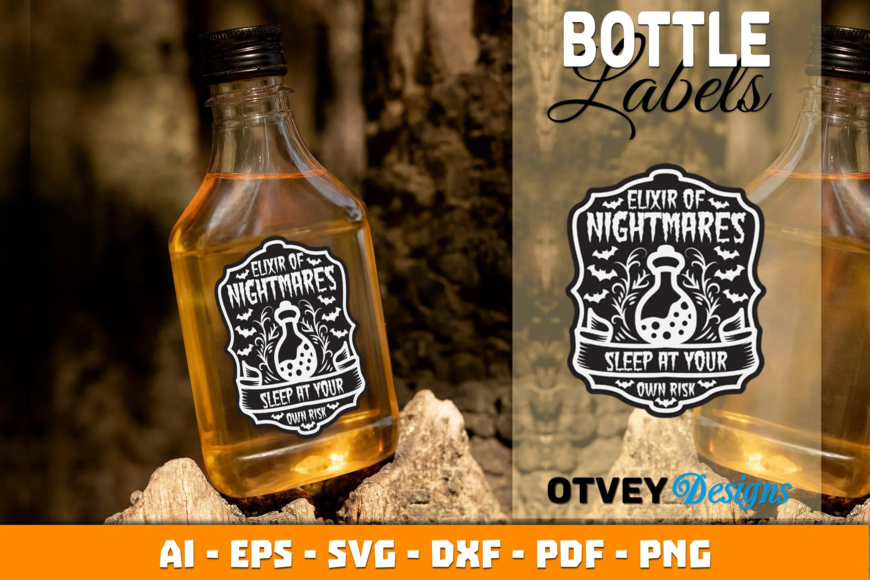 Halloween Witch Potion Bottle Labels SVG Bundle - Image 3