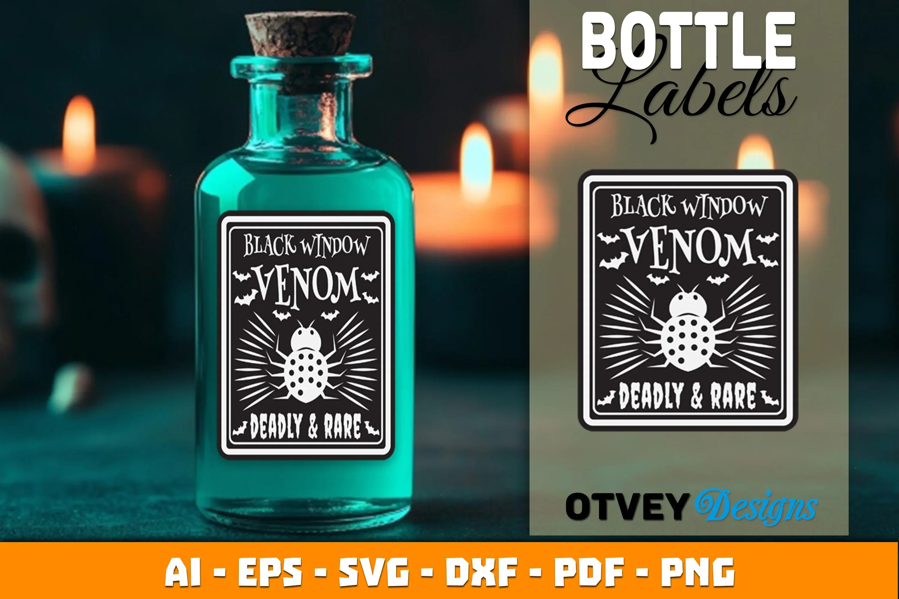Halloween Witch Potion Bottle Labels SVG Bundle - Image 2