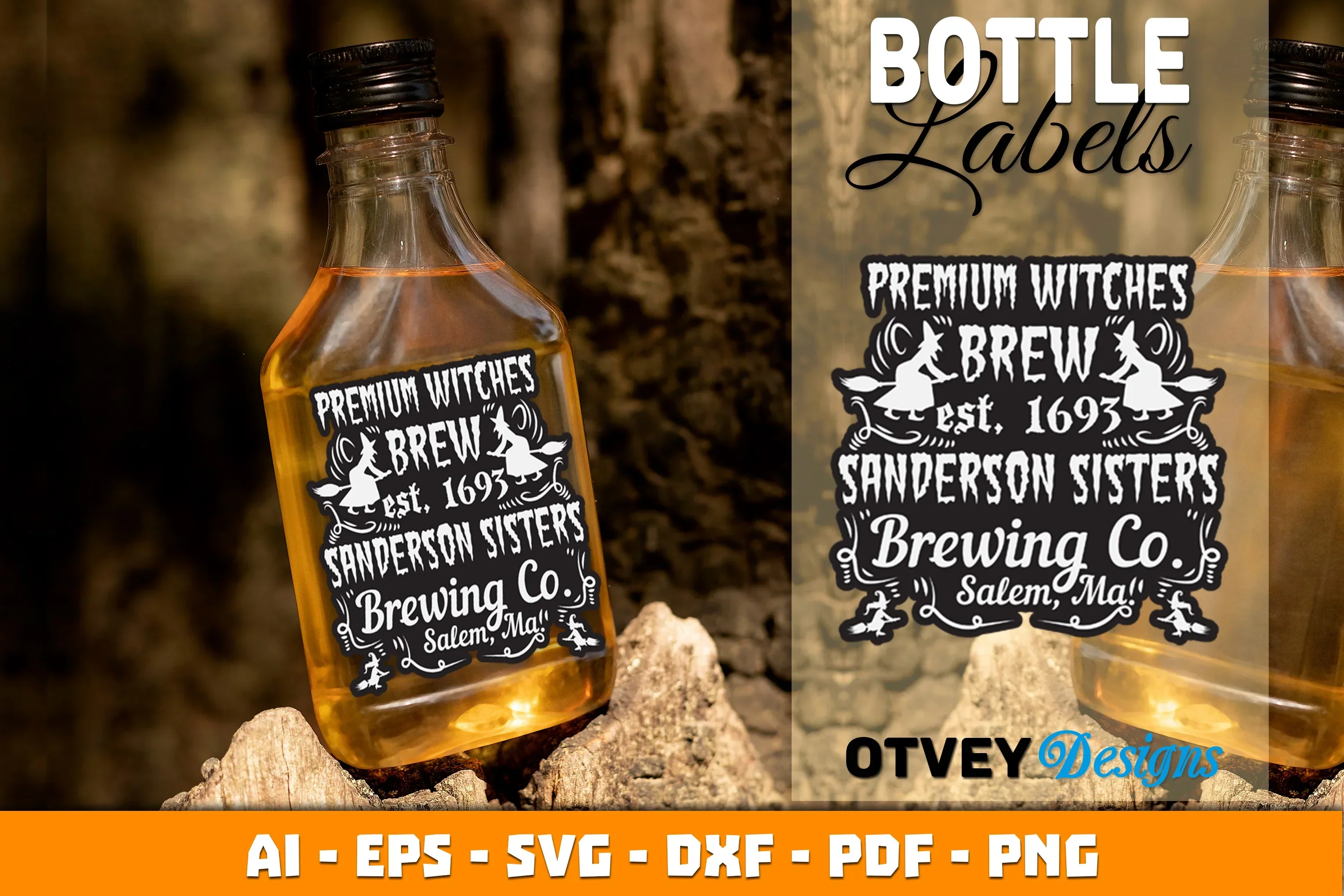 Halloween Witch Potion Bottle Labels SVG Bundle - Image 3