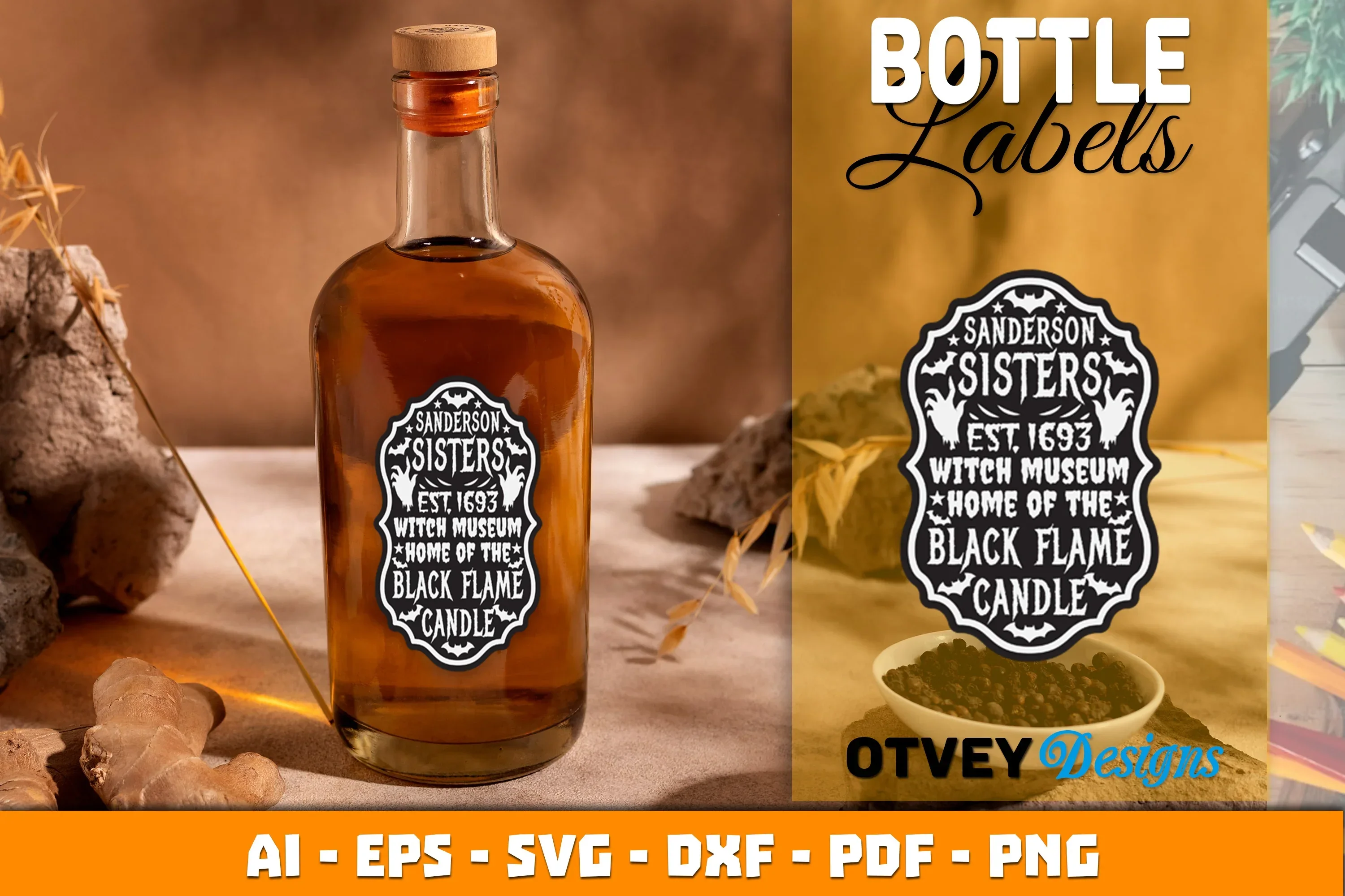 Halloween Witch Potion Bottle Labels SVG Bundle