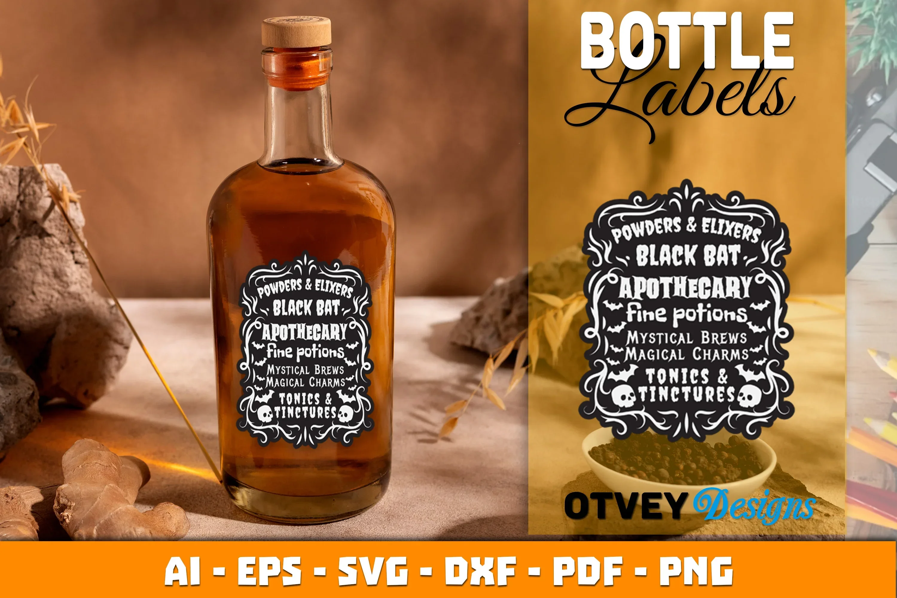 Halloween Witch Potion Label SVG Bundle