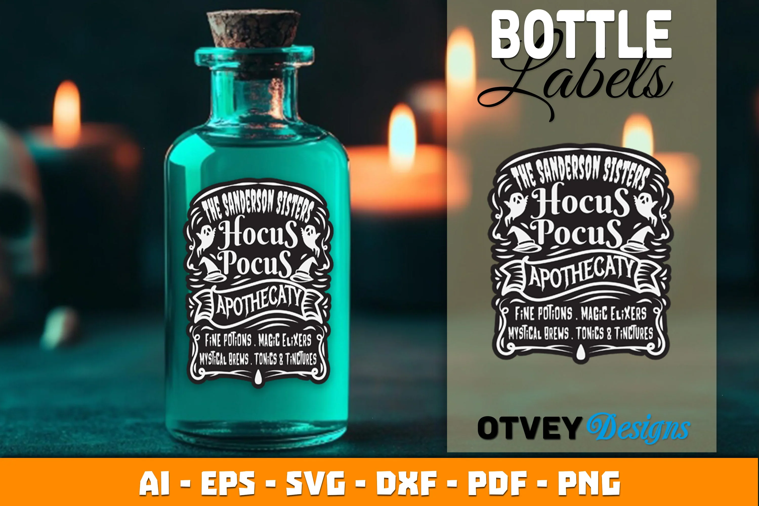 Halloween Witch Potion Label SVG Bundle - Image 2