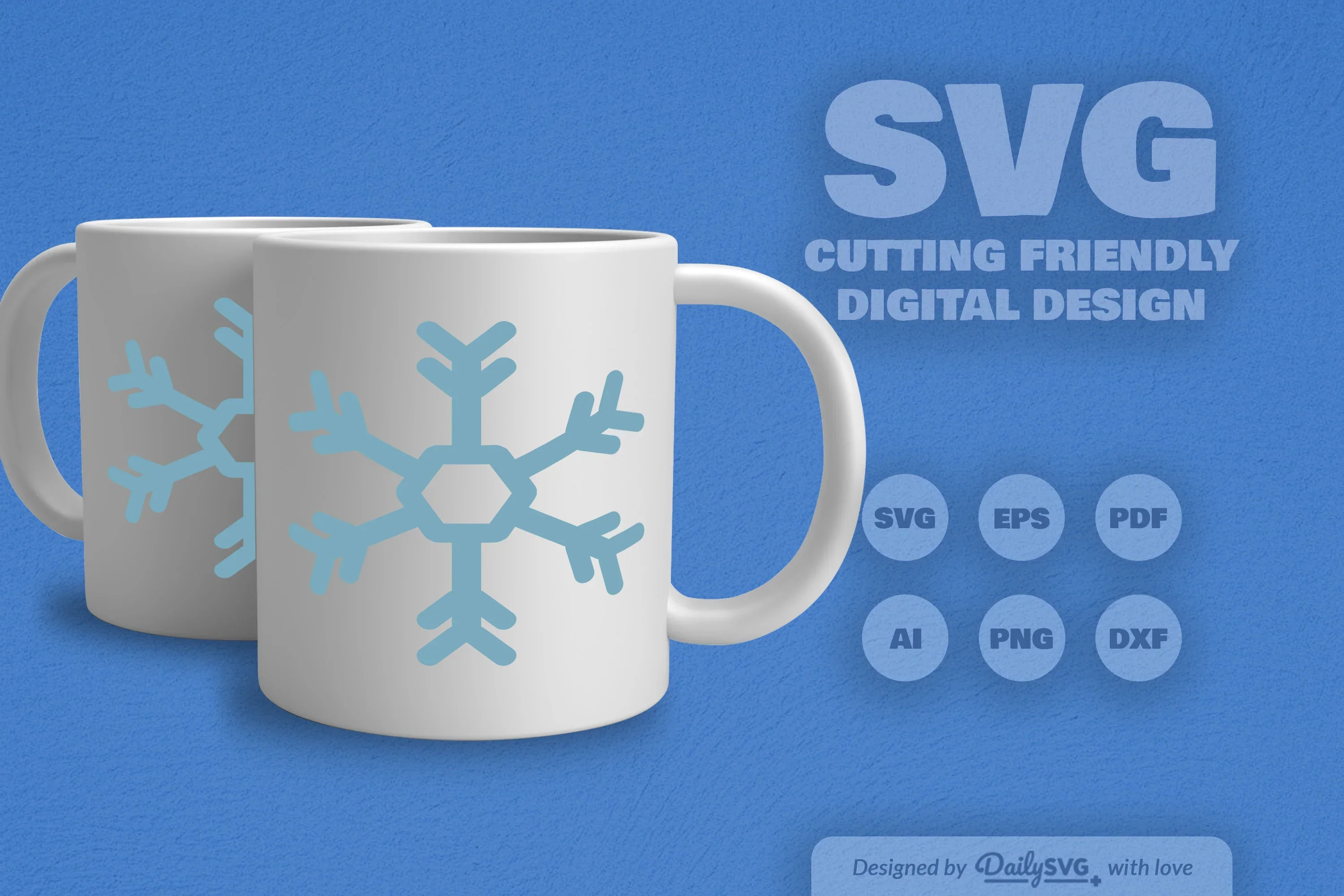 Hand-Drawn Snowflake SVG Bundle for Crafts & Design - Image 5