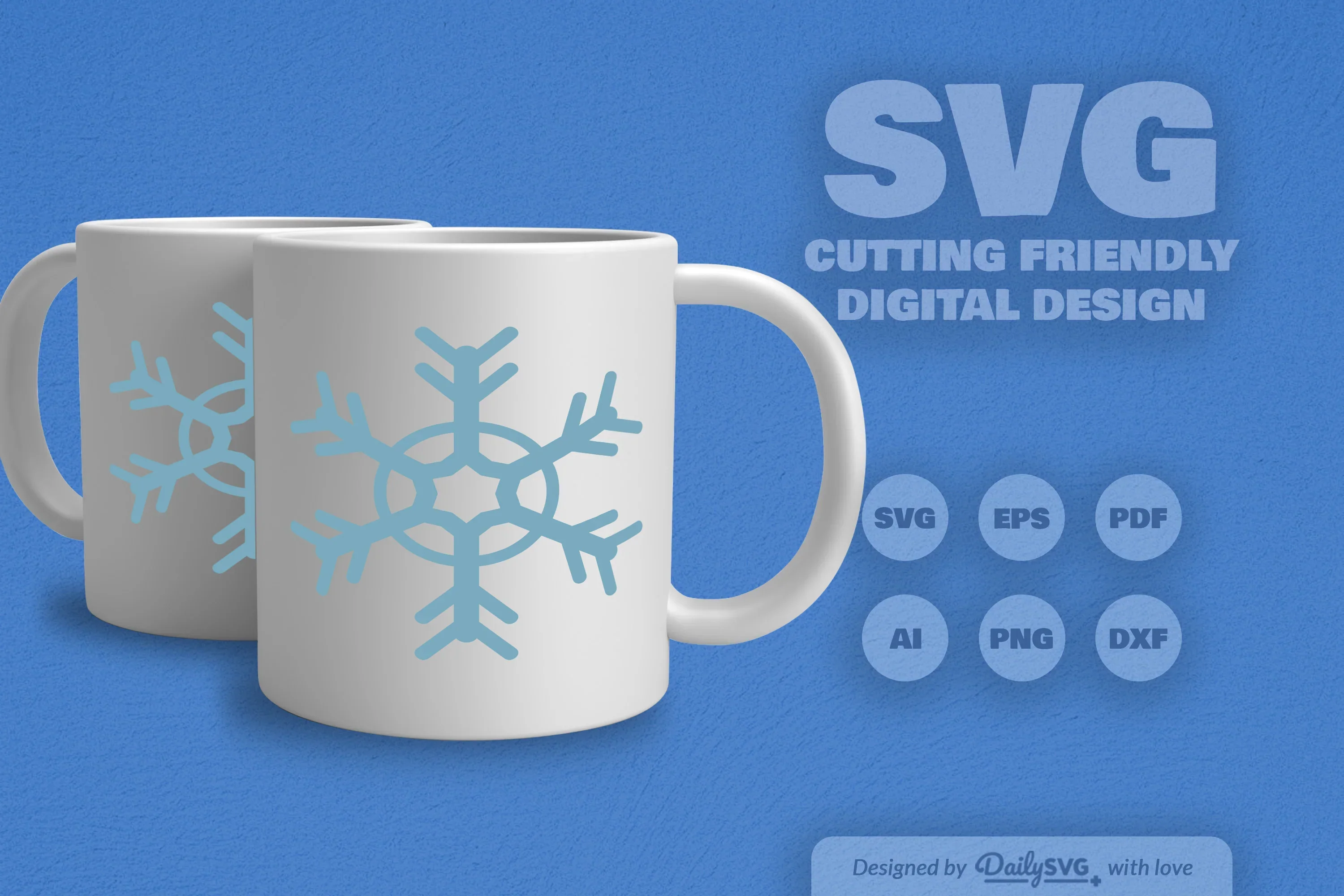 Hand-Drawn Snowflake SVG Bundle for Crafts & Design - Image 5
