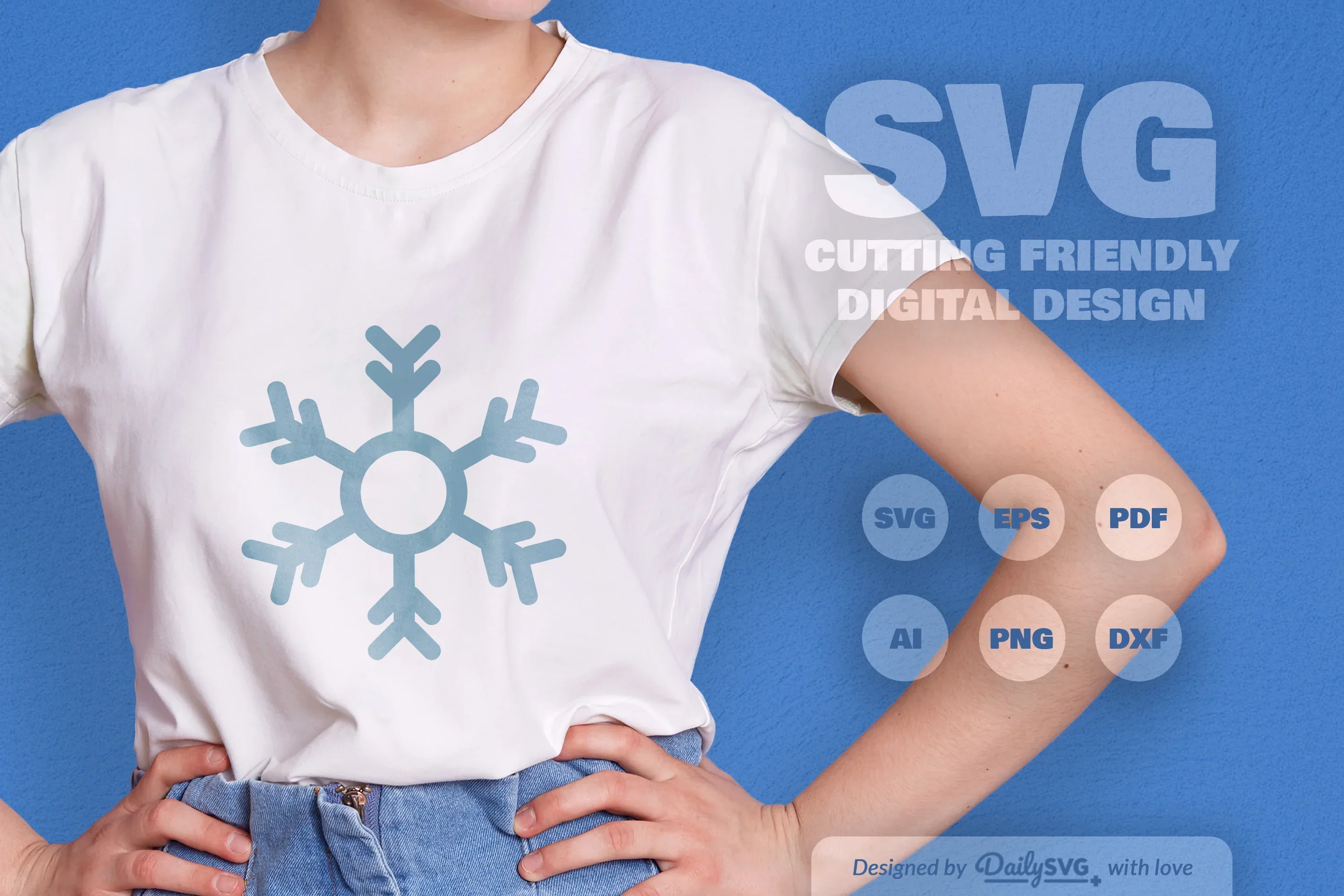 Hand-Drawn Snowflake SVG Bundle for Winter Designs - Image 2